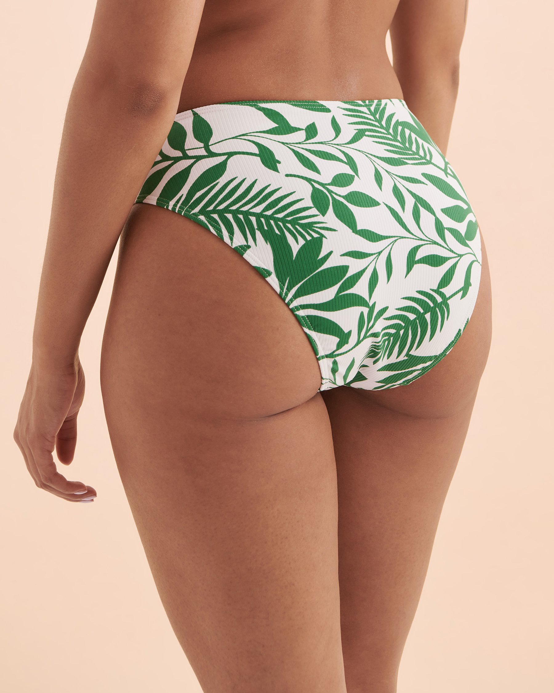 EAU DE SEA Bas de bikini taille haute Green Island Vert tropical 01300309 - Voir4