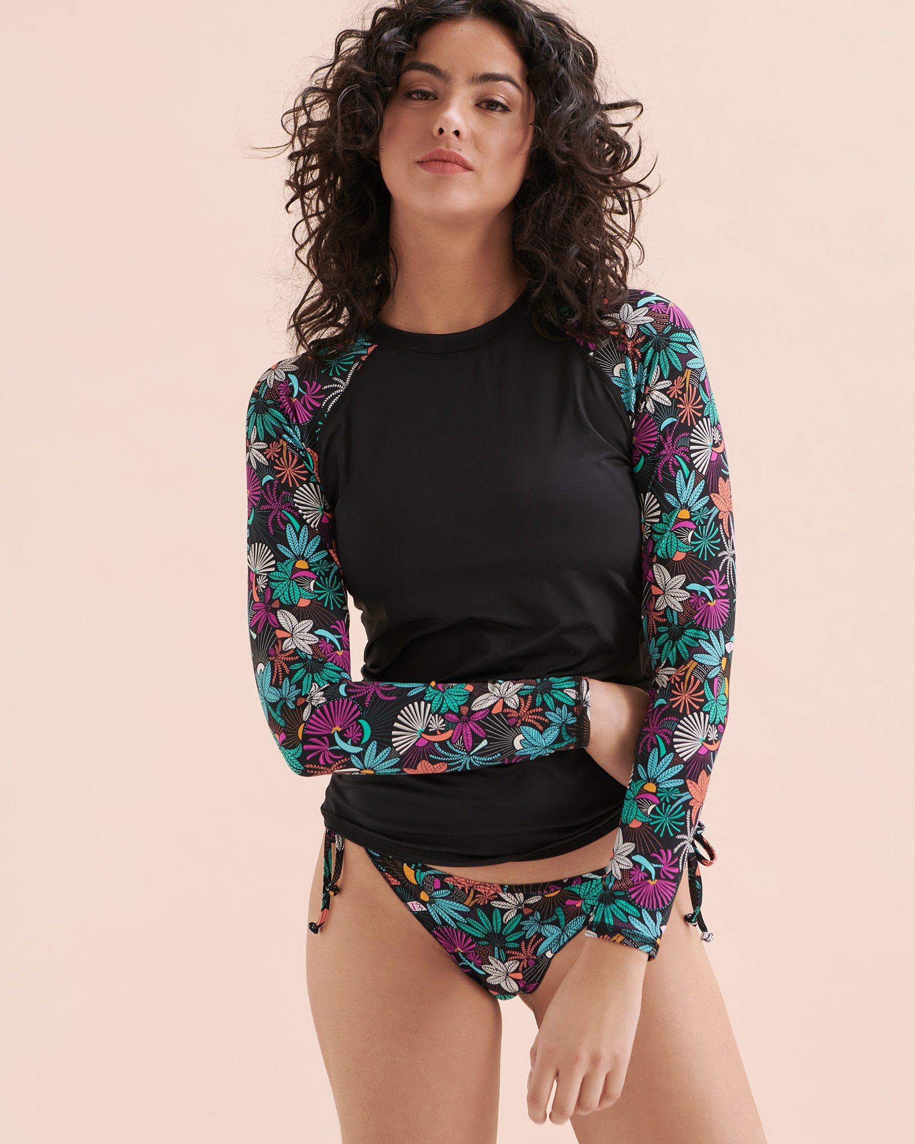 EIDON Rashguard manches longues Parker Sand & Sea Tropical noir 35254597 - View2