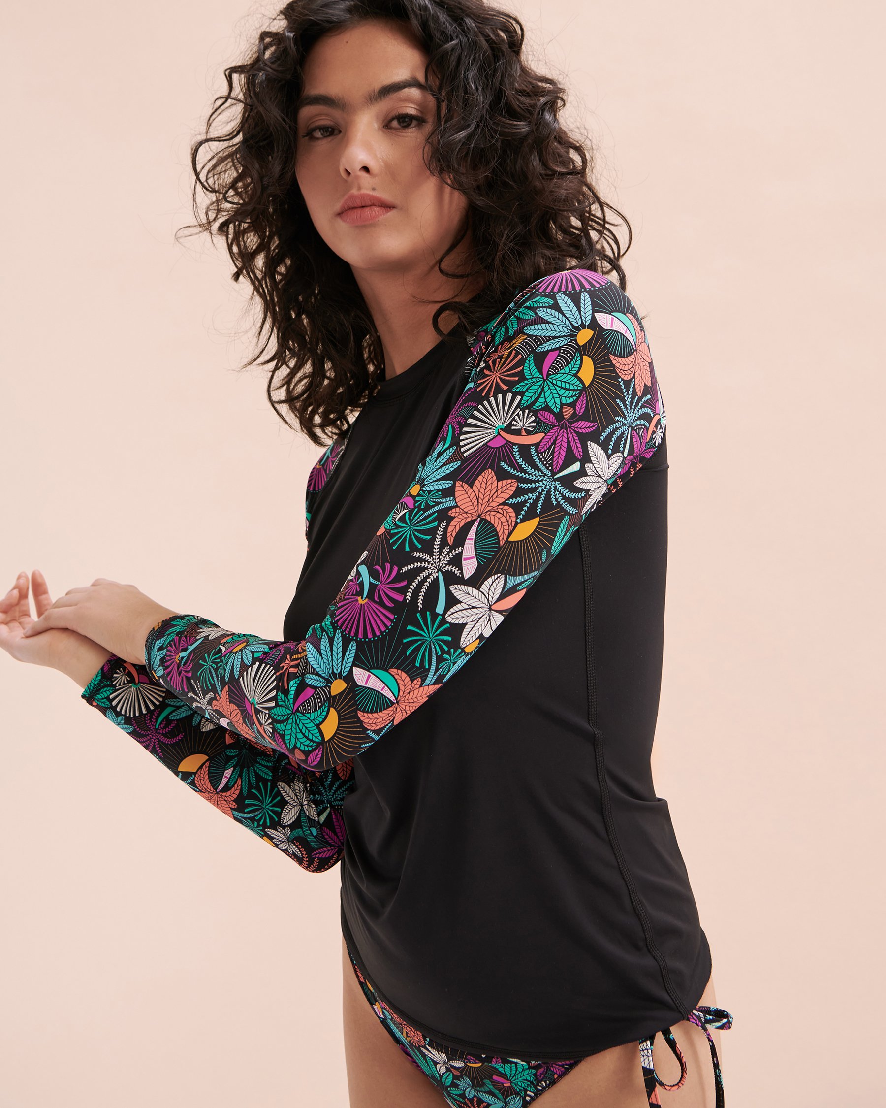 EIDON Rashguard manches longues Parker Sand & Sea Tropical noir 35254597 - View4