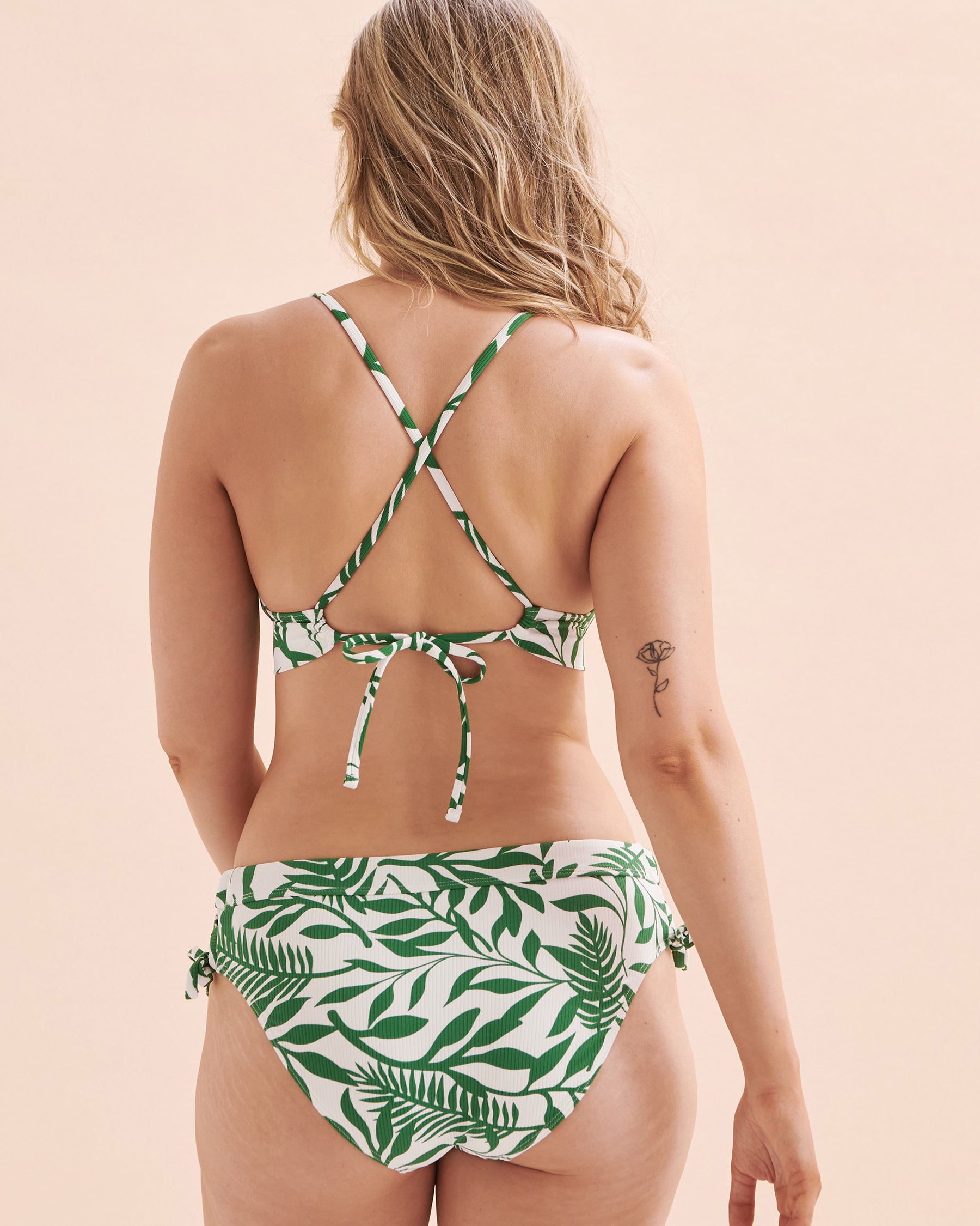 EAU DE SEA Haut de bikini triangle Green Island Vert tropical 01100278 - Voir6