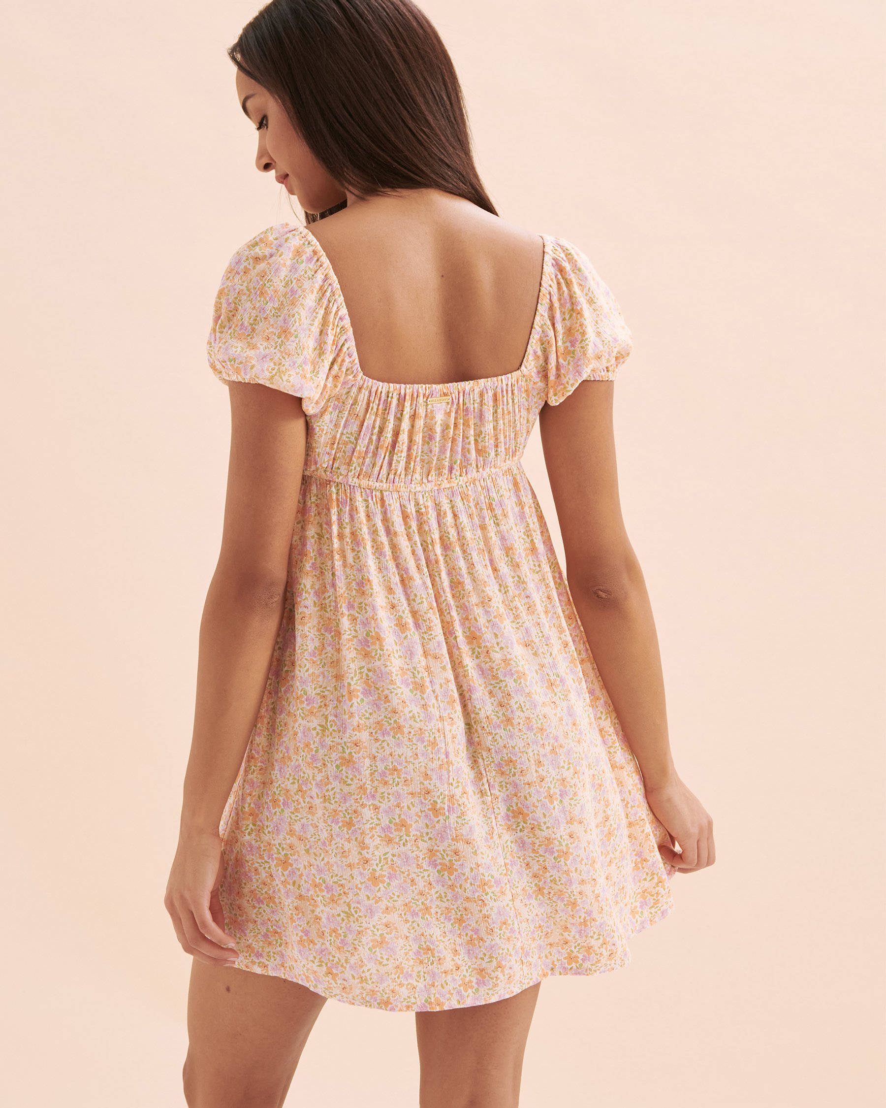 BILLABONG Heart Song Short Dress Pink Floral ABJWD00709 - View2
