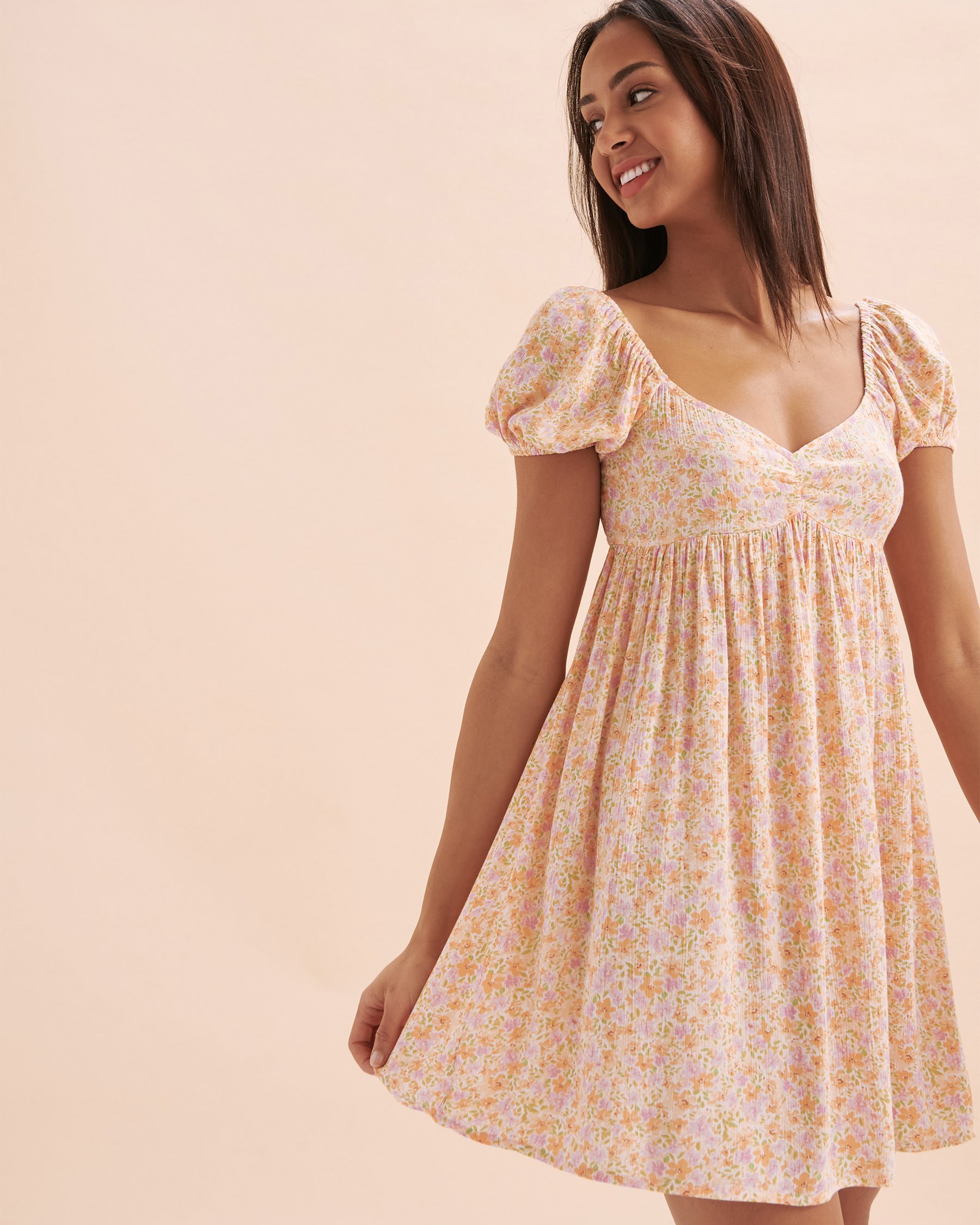BILLABONG Heart Song Short Dress Pink Floral ABJWD00709 - View4