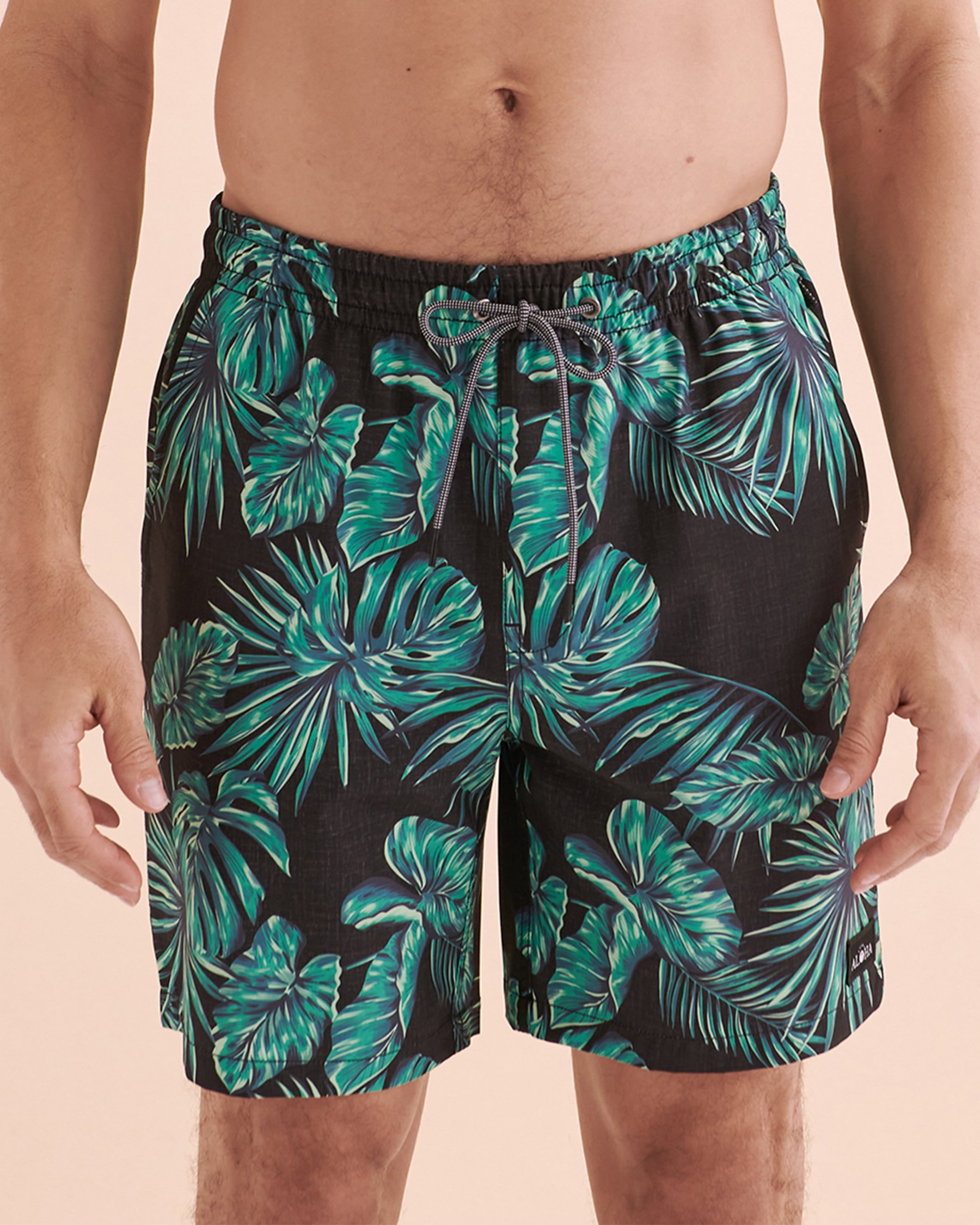 LUCKY ALOHA Tides Volley Swimsuit Palm Leaves TDS1127 - View4