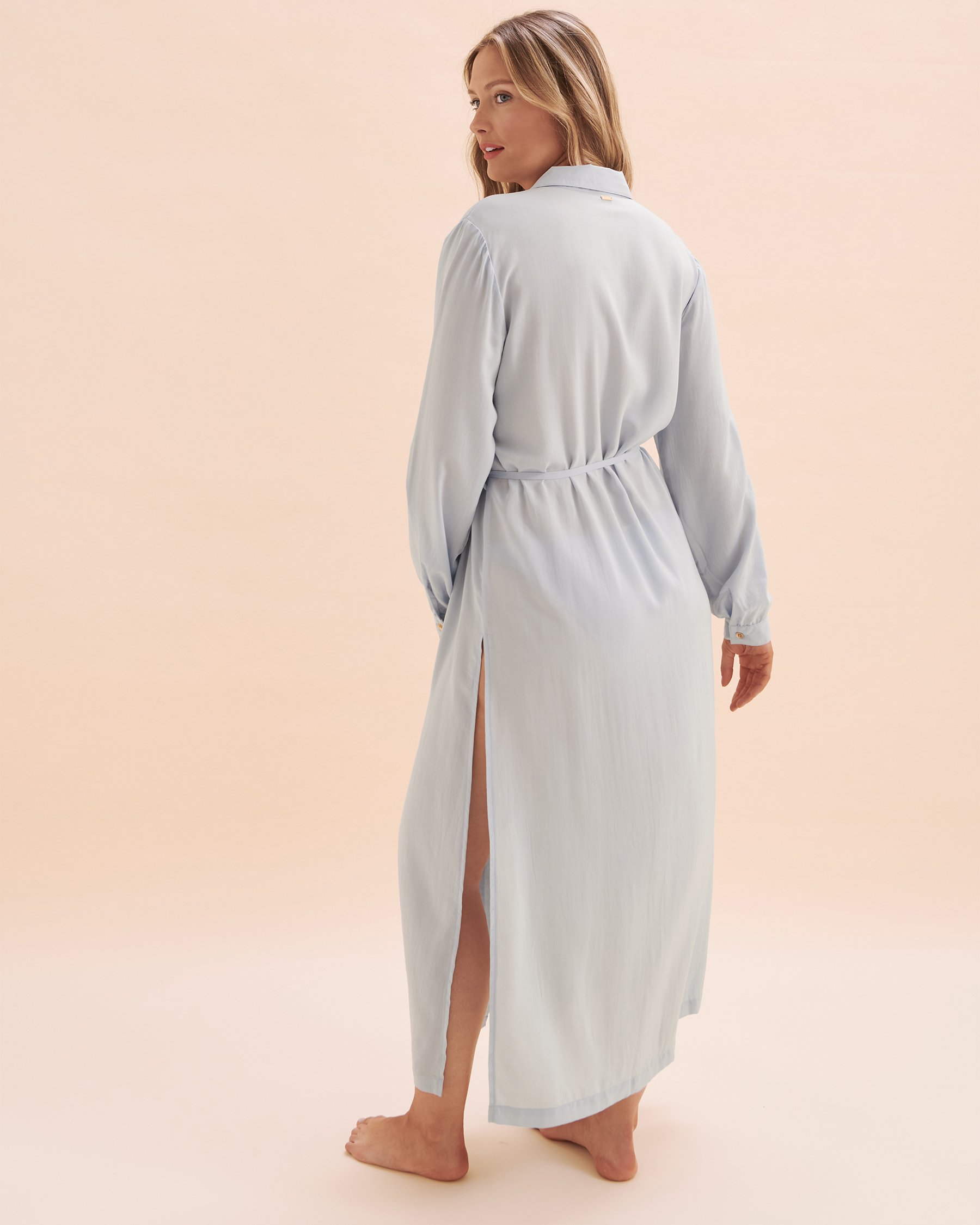 SANTEMARE Robe chemise longue Bleu ciel 02300115 - View2