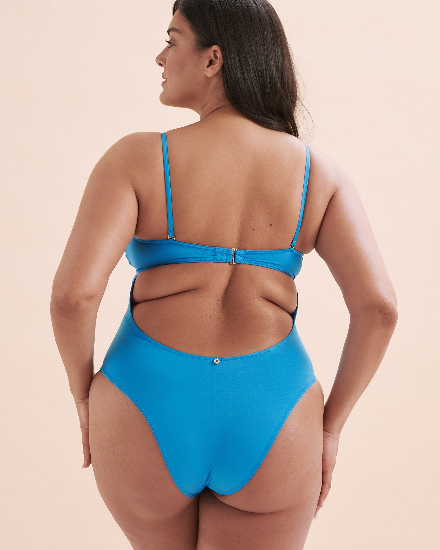 SEATONIC Maillot une-pièce bandeau à découpes Bleu 01400055 - Voir7