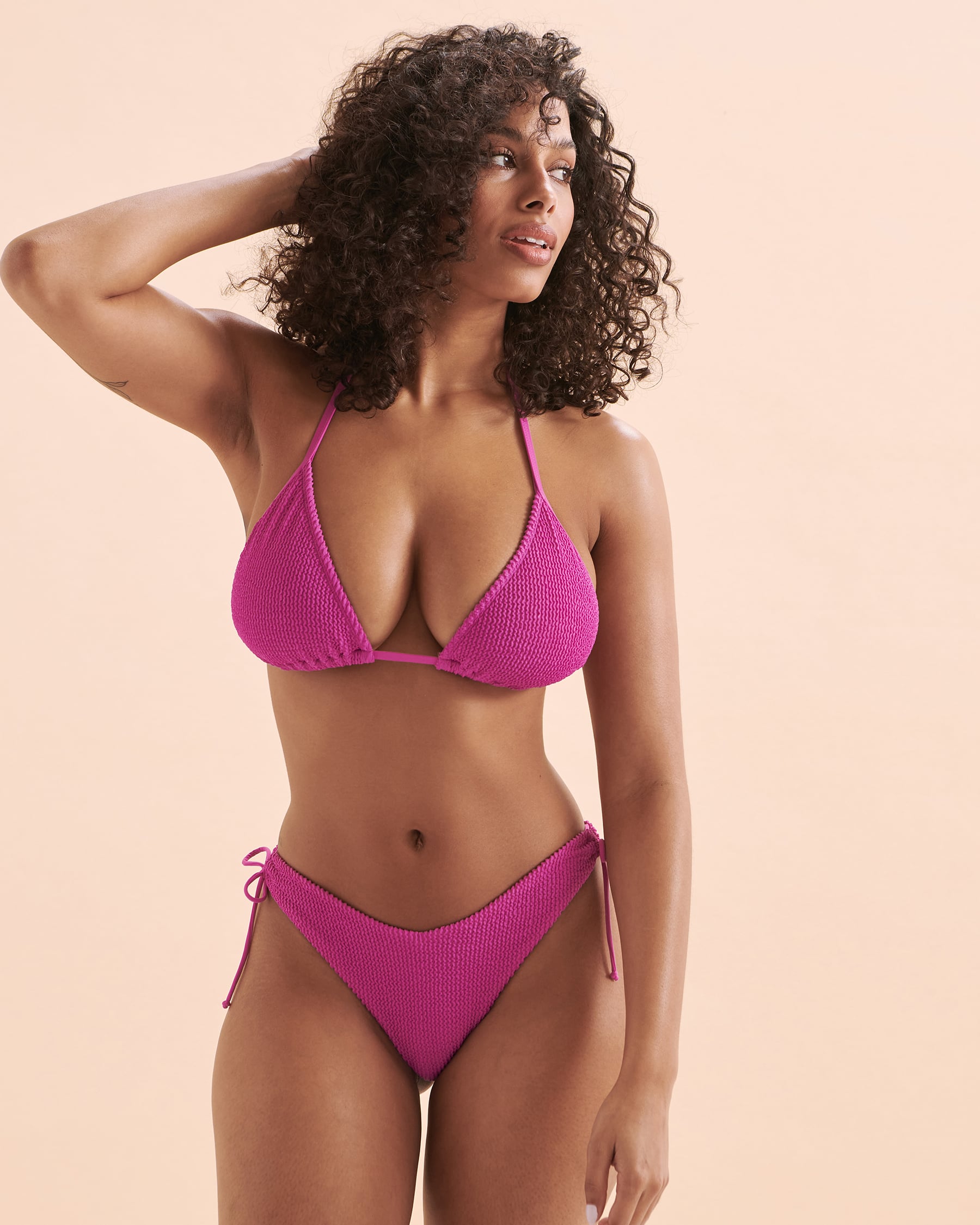EIDON Bas de bikini cheeky noué aux hanches Leah Sorbet Mauve 35213155 - Voir7