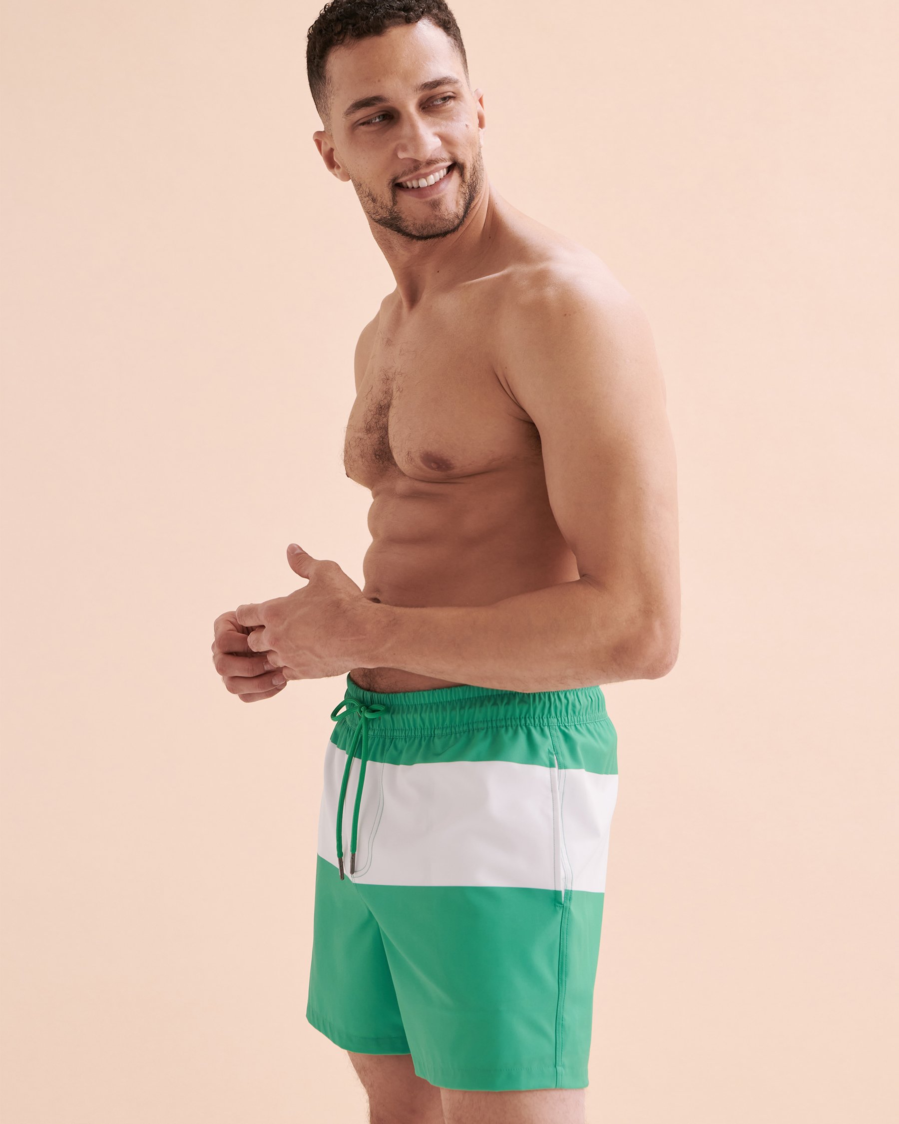 HAMABE Maillot volley Rayures blanches et vertes 03100028 - Voir8