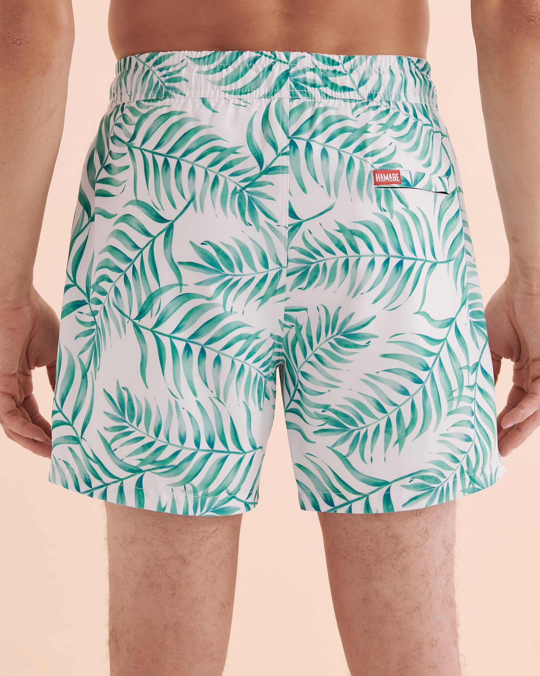 HAMABE Maillot volley Tropical blanc et vert 03100028 - Voir3