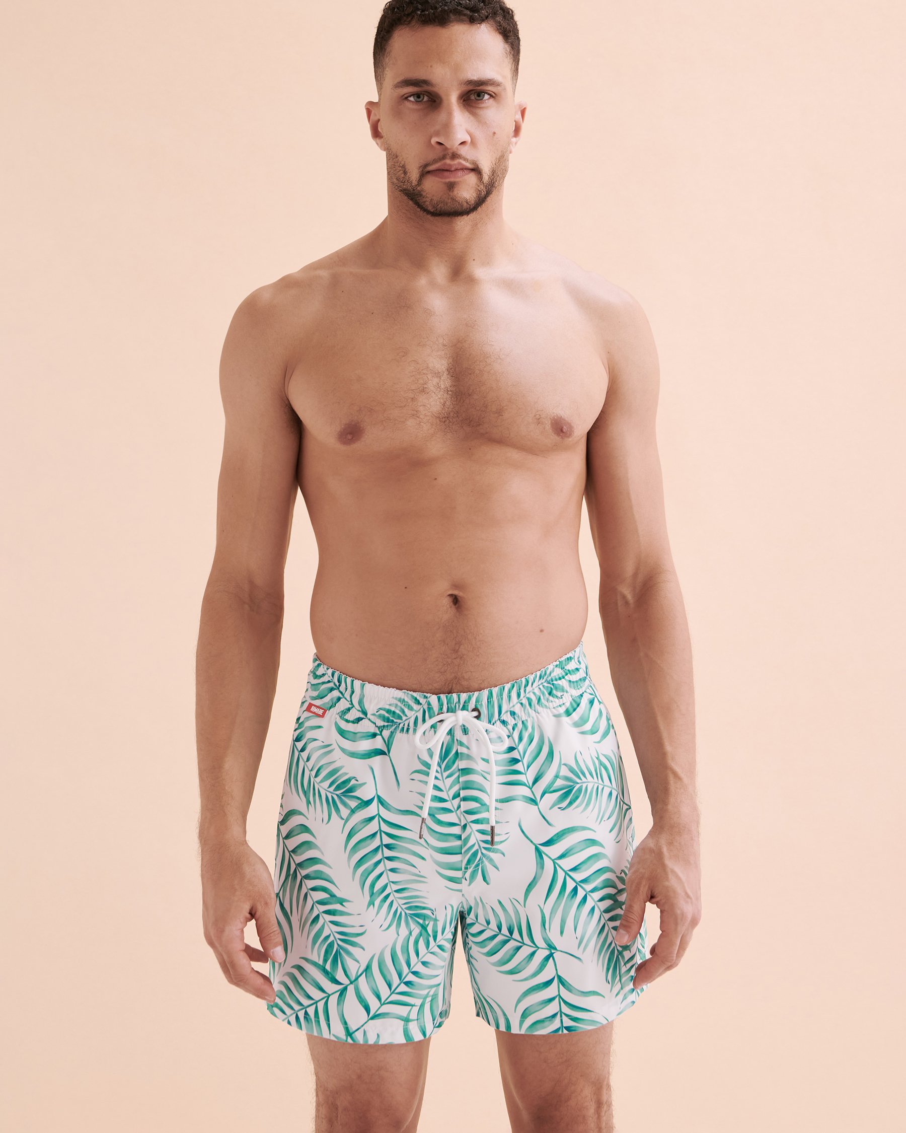 HAMABE Maillot volley Tropical blanc et vert 03100028 - Voir5
