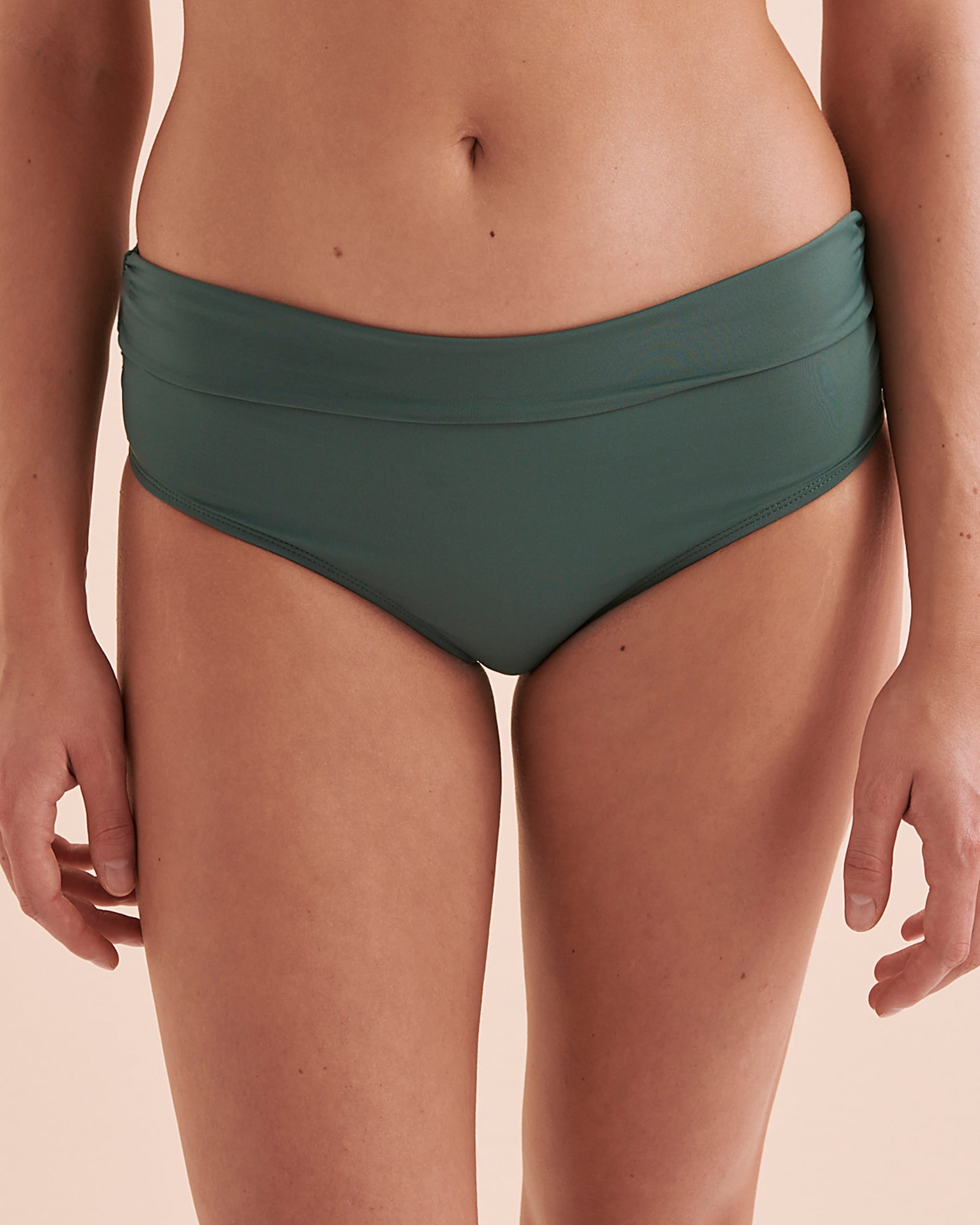 ANNE COLE Convertible Shirred Bikini Bottom Green MYMB36001 - View2
