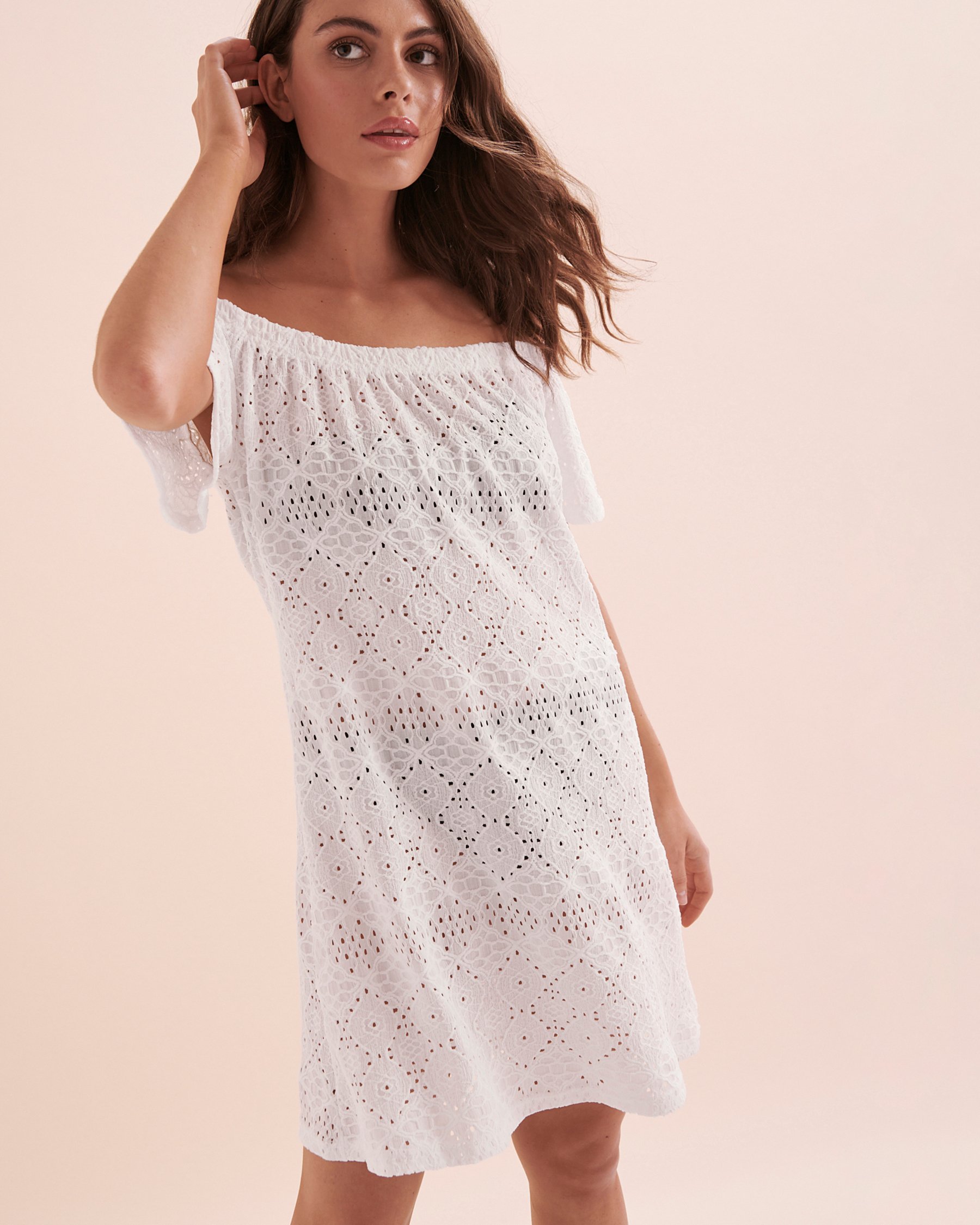 COVER ME Boho Beauty Eyelet Short dress White 24056177 - View5