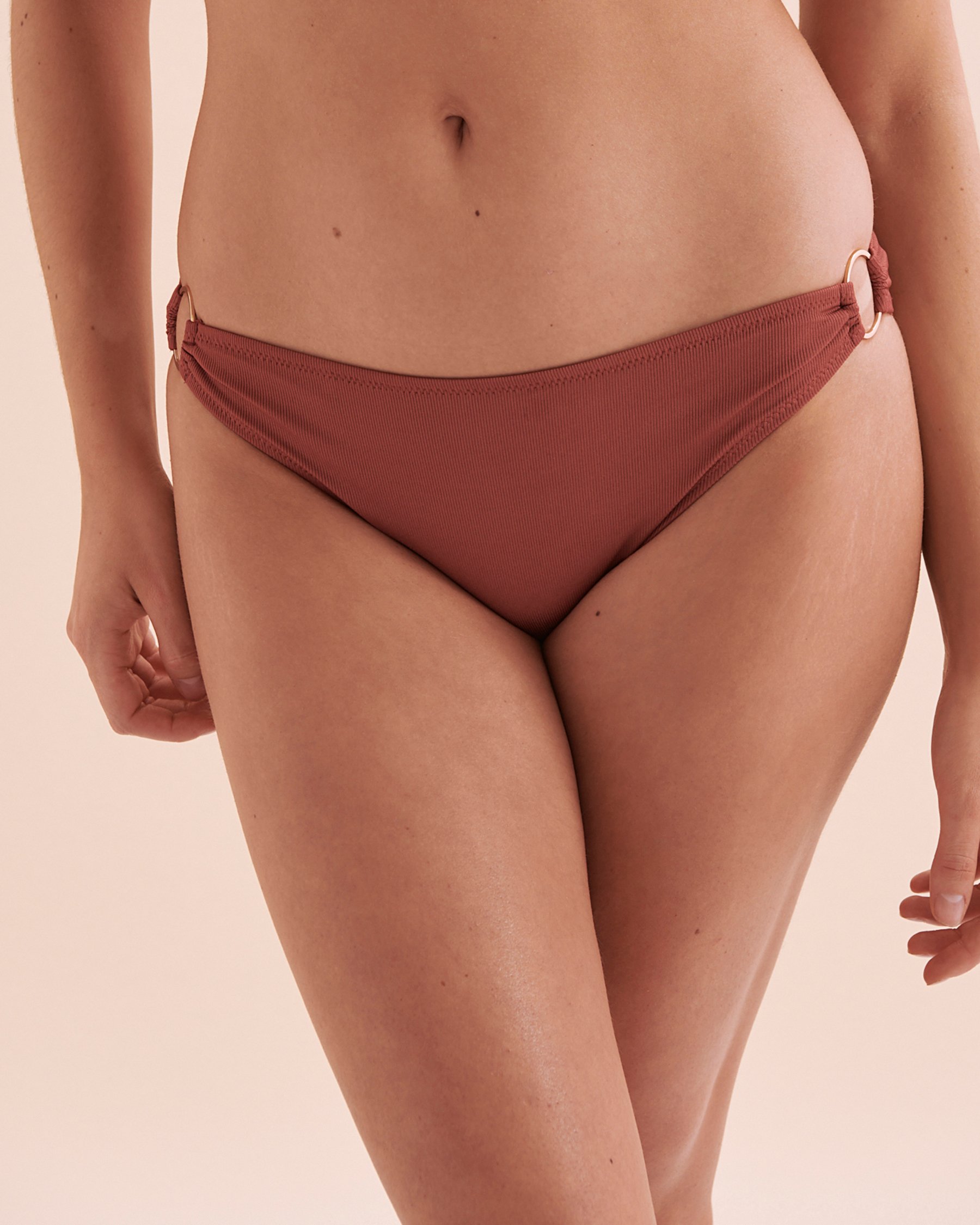 SANTEMARE Bas de bikini côtelé Casablanca Brun 01300313 - Voir4