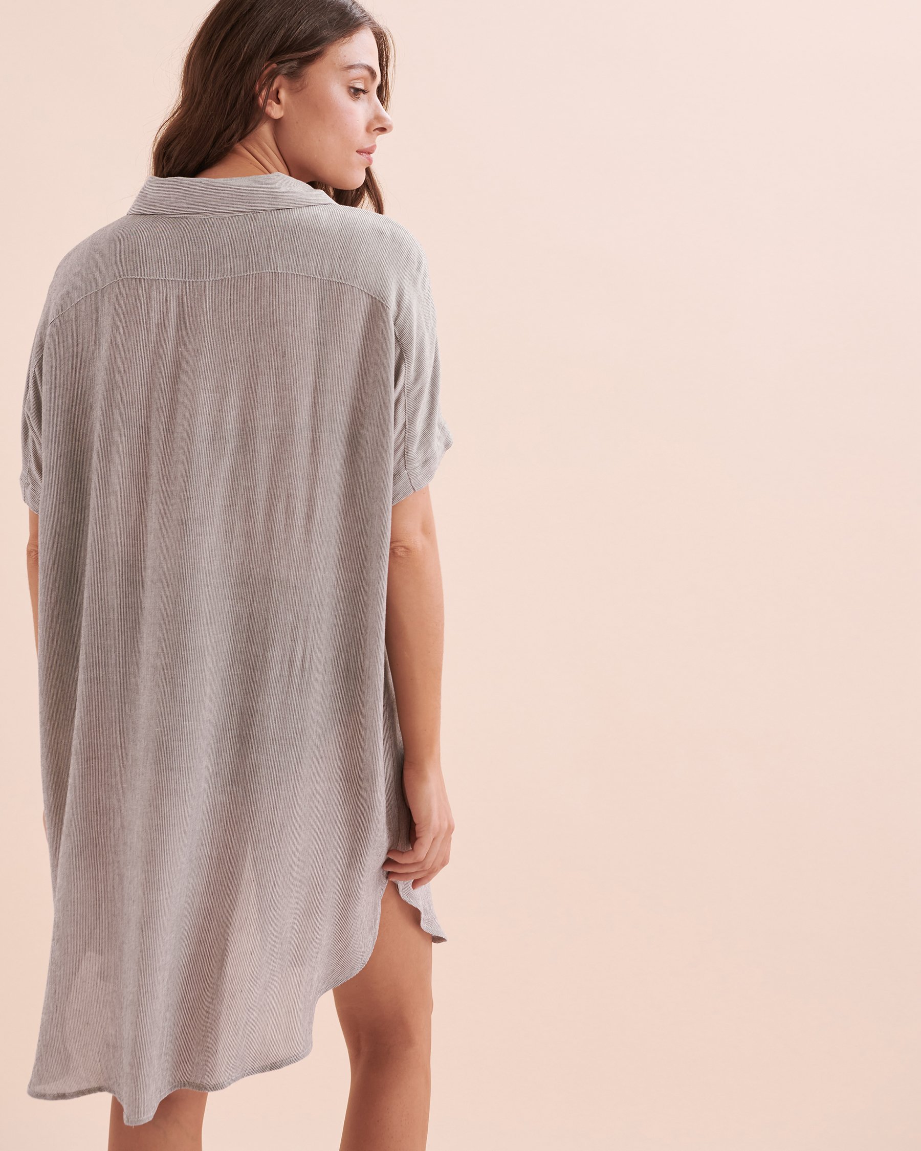 SKYE Chemisier de plage long Melina Charbon SK759621 - View3