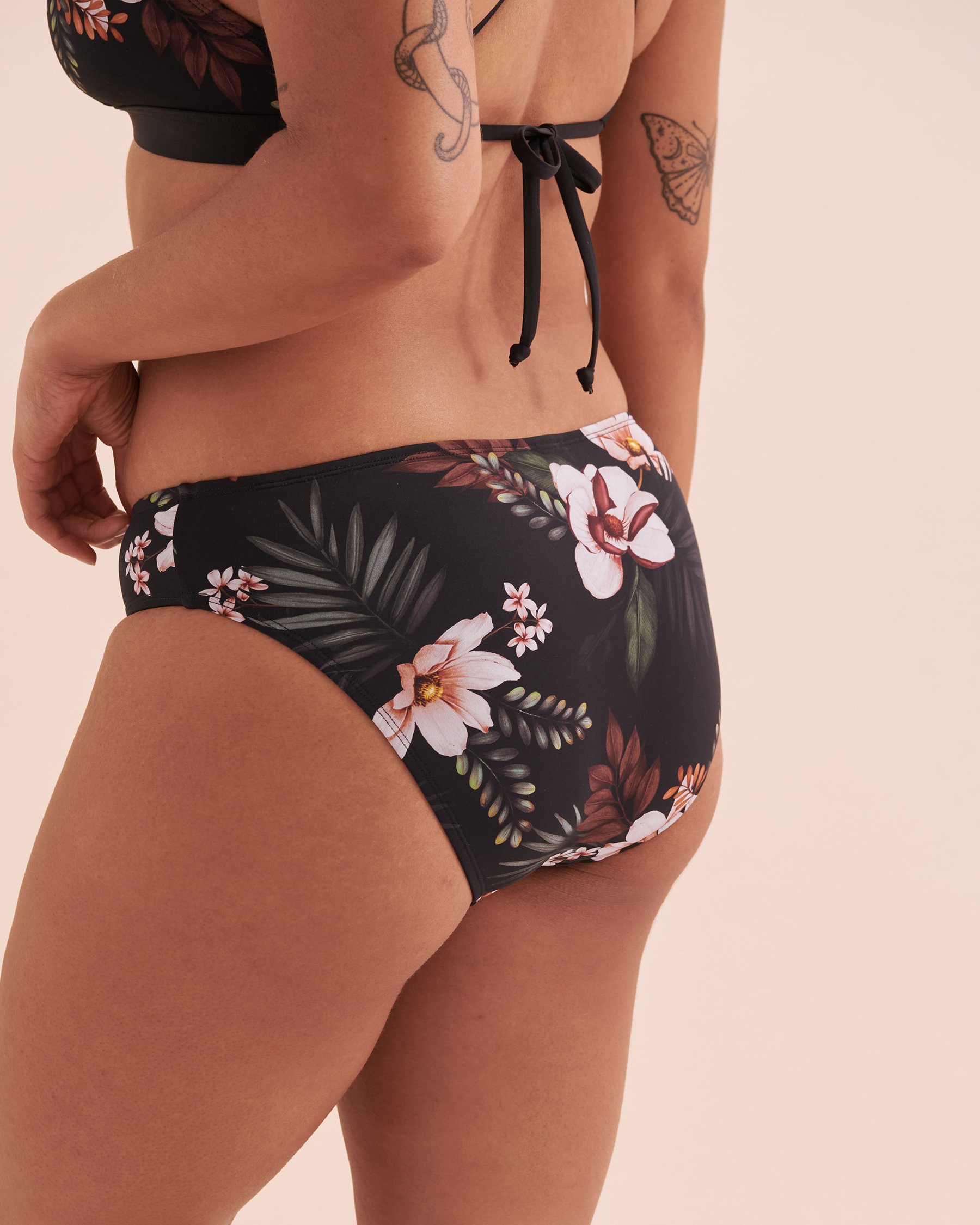 SKYE Bas de bikini taille mi-haute Summer Joy Floral noir SK769138 - Voir3
