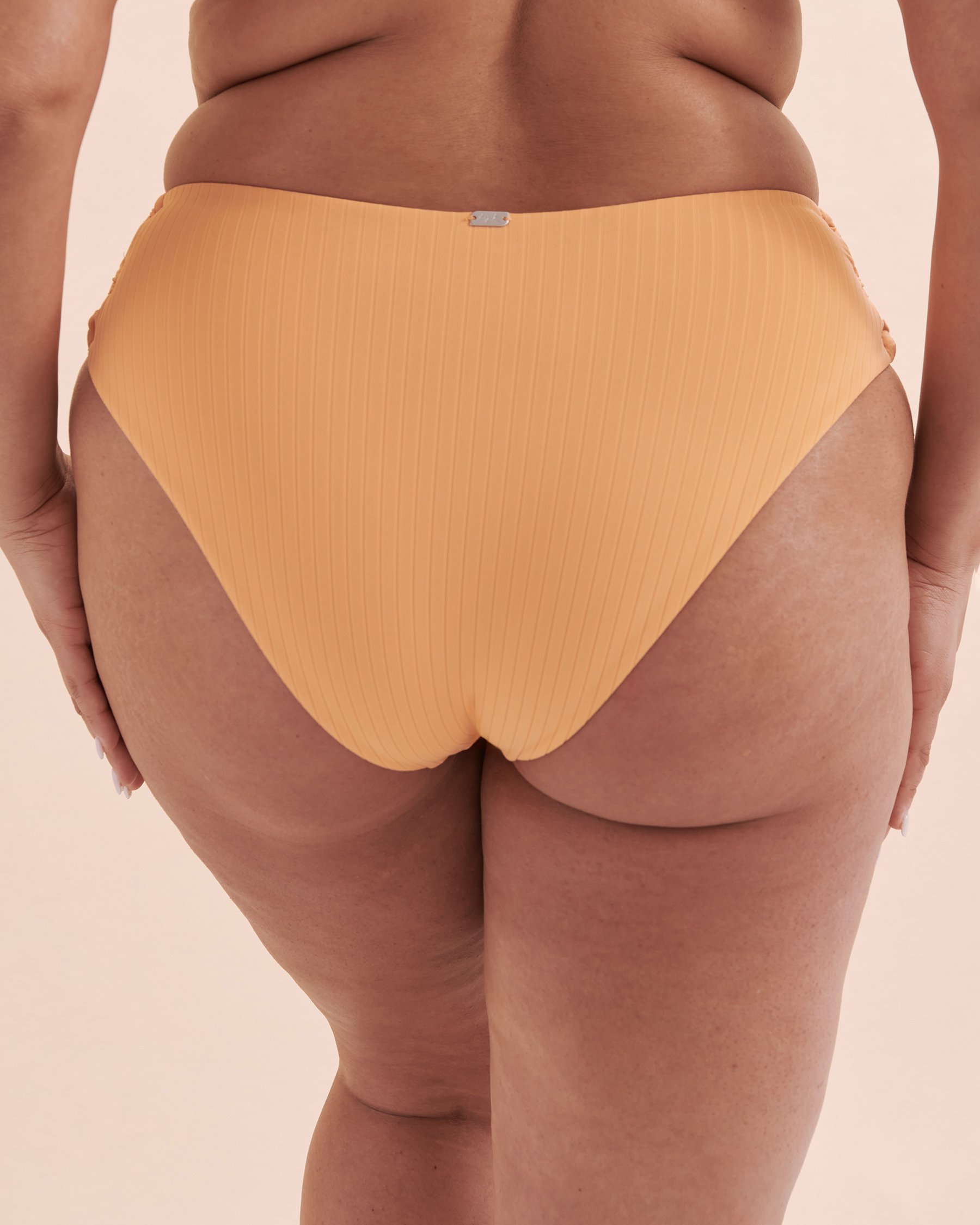 TROPIK Bas de bikini brésilien taille haute côtelé Sunset Citrouille 01300317 - View6