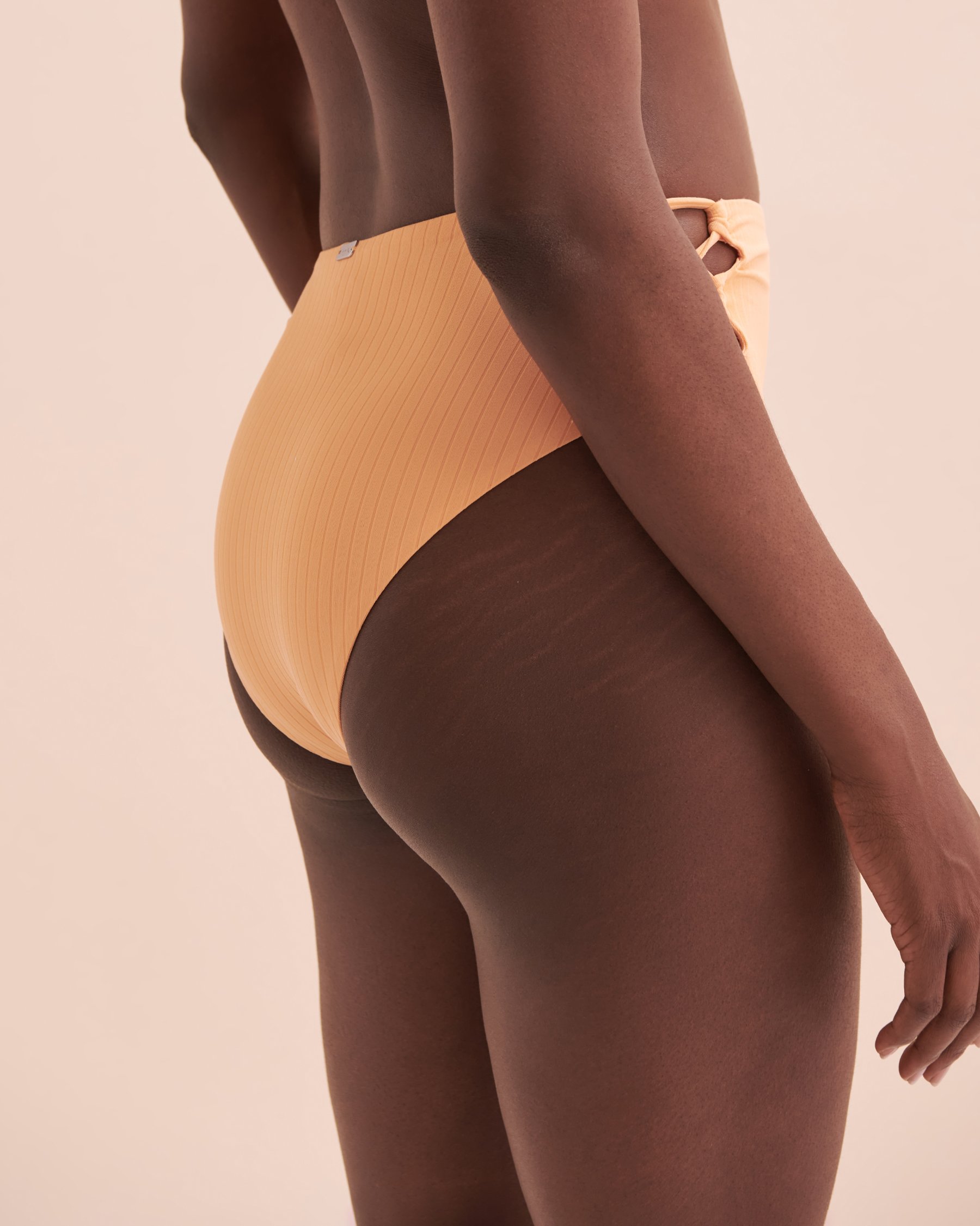 TROPIK Bas de bikini brésilien taille haute côtelé Sunset Citrouille 01300317 - View12