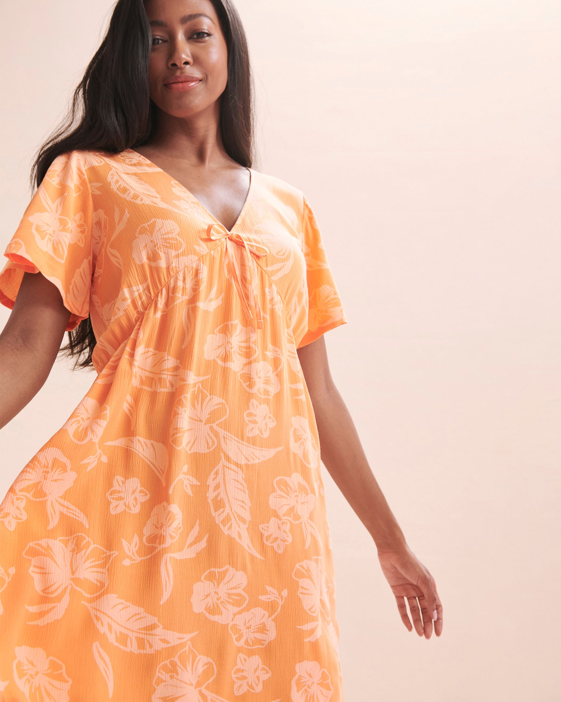 TROPIK Floral Short Dress Pumpkin Floral 02300117 - View9