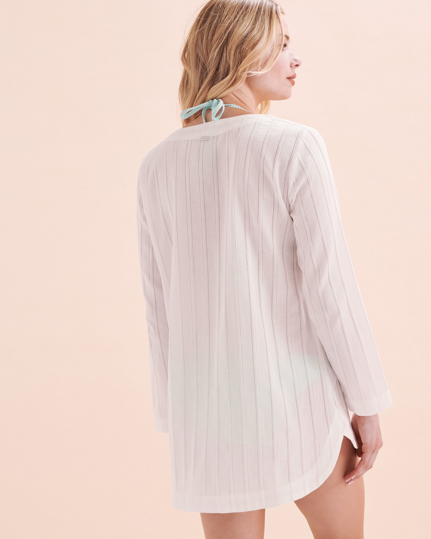 TROPIK Long Sleeve Cotton Tunic White 02400038 - View2