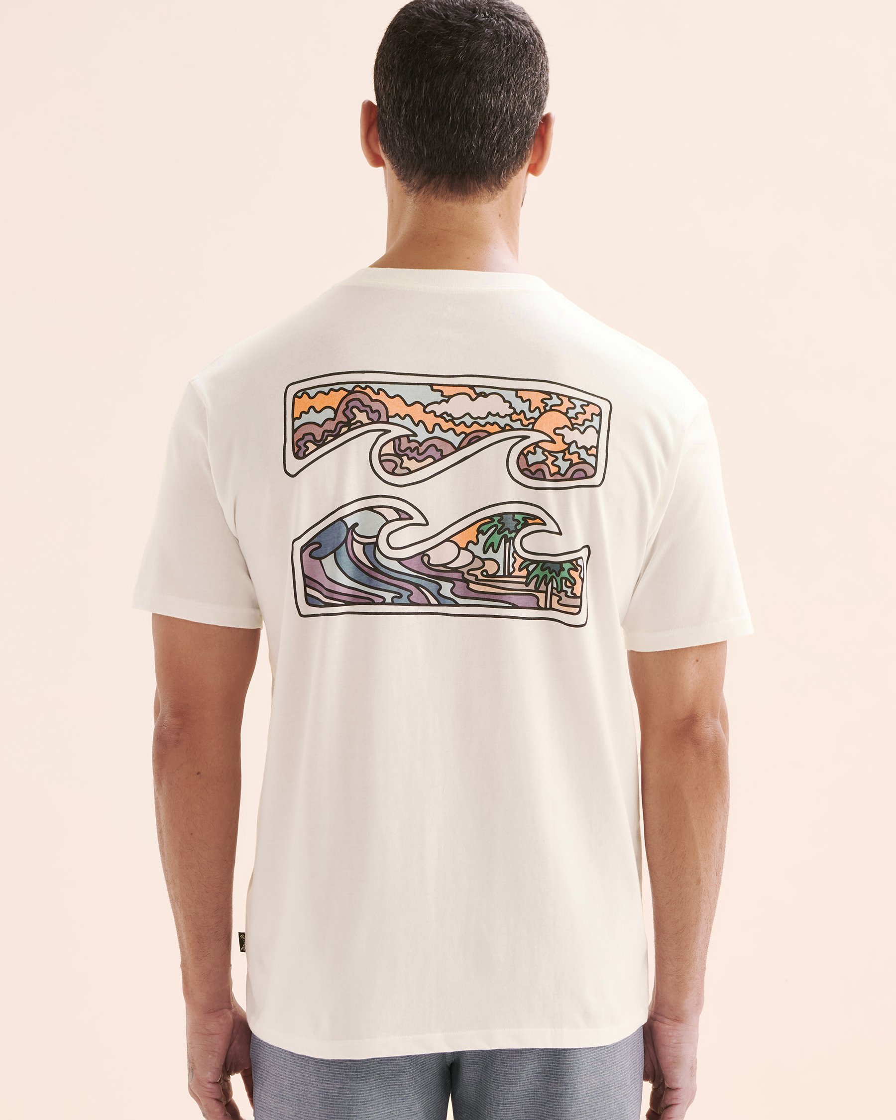 BILLABONG T-shirt à manches courtes Crayon Wave Premium Blanc 24A353501 - View2