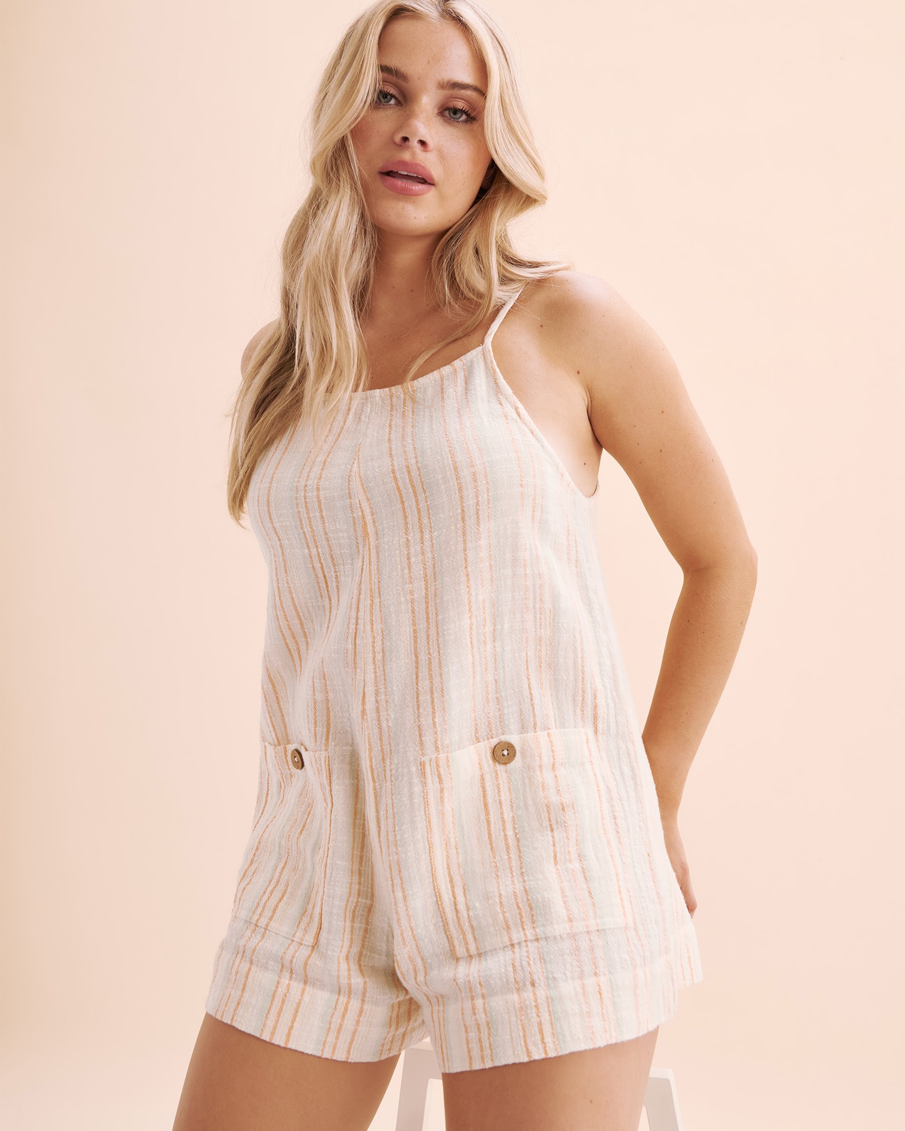 RIP CURL Classic Surf Stripes Jumpsuit Beige 00EWRO - View4