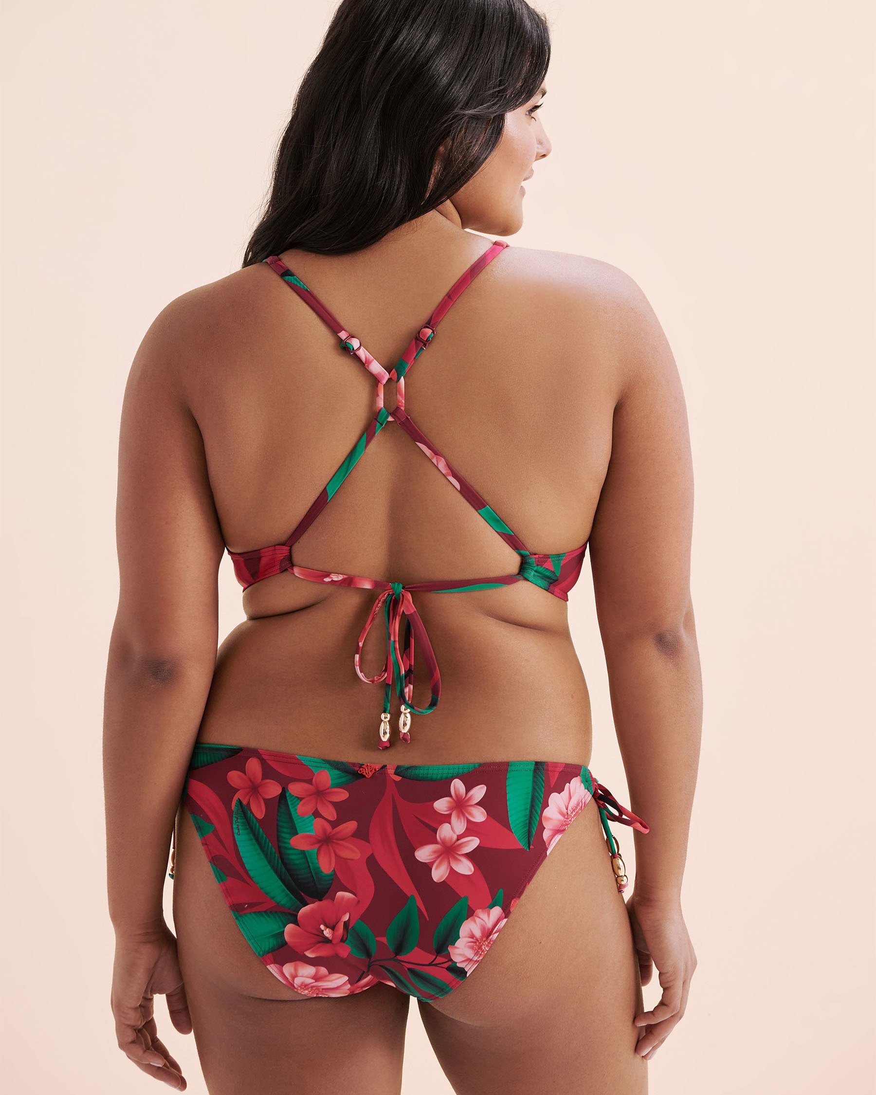 COSTA DEL REY Haut de bikini plongeant Floral rose 01100412 - View9