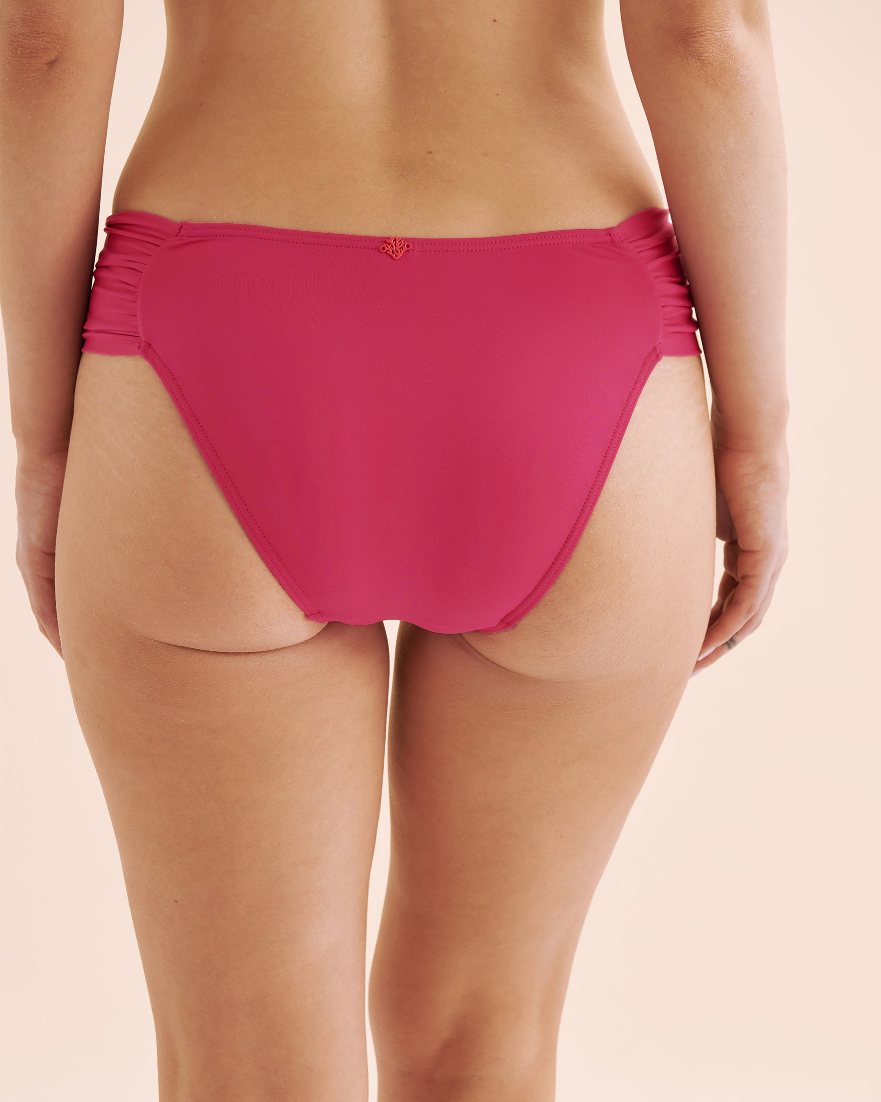 COSTA DEL REY Bas de bikini brésilien taille basse Rose Cerise 01300438 - Voir4
