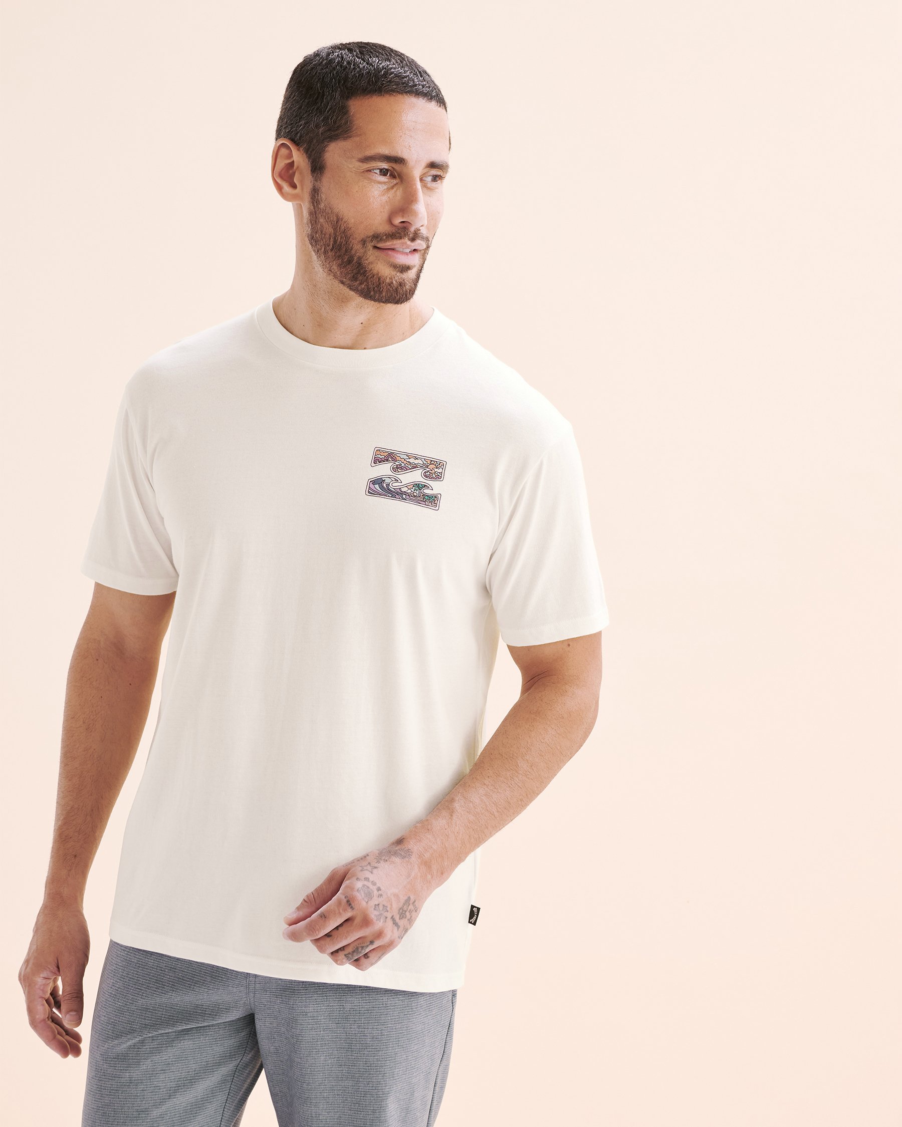 BILLABONG T-shirt à manches courtes Crayon Wave Premium Blanc 24A353501 - View1