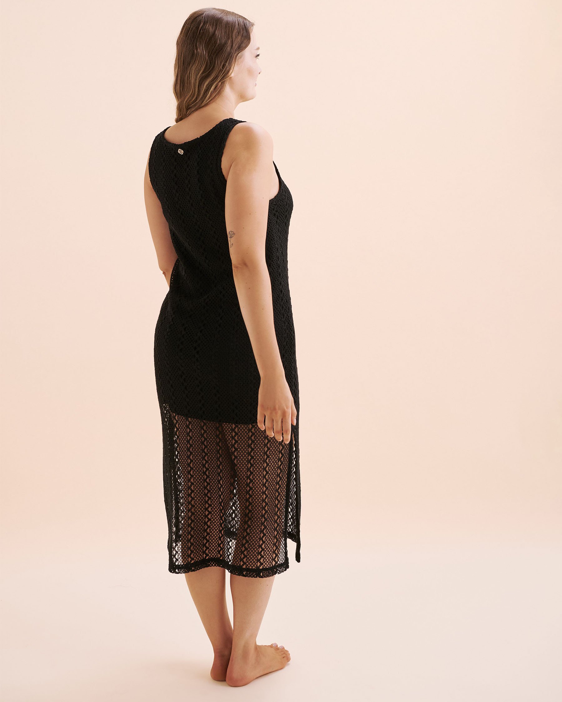 TURQUOISE COUTURE Crochet Dress Black 02300160 - View2