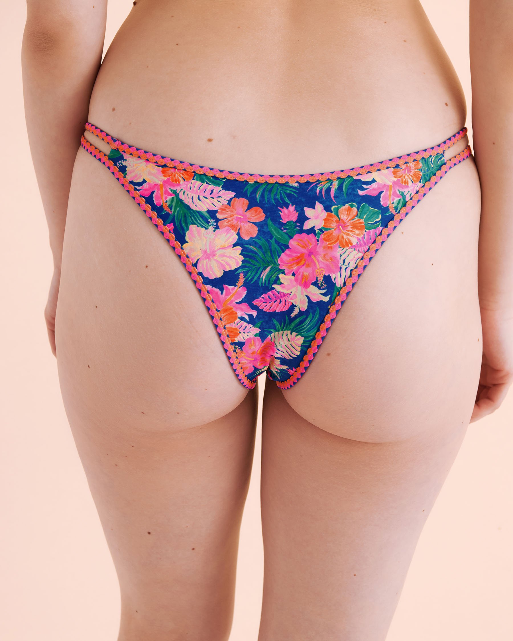 KULANI KINIS Electric Palms Cheeky Bikini Bottom Blue Flowers BOT236ELPA - View7