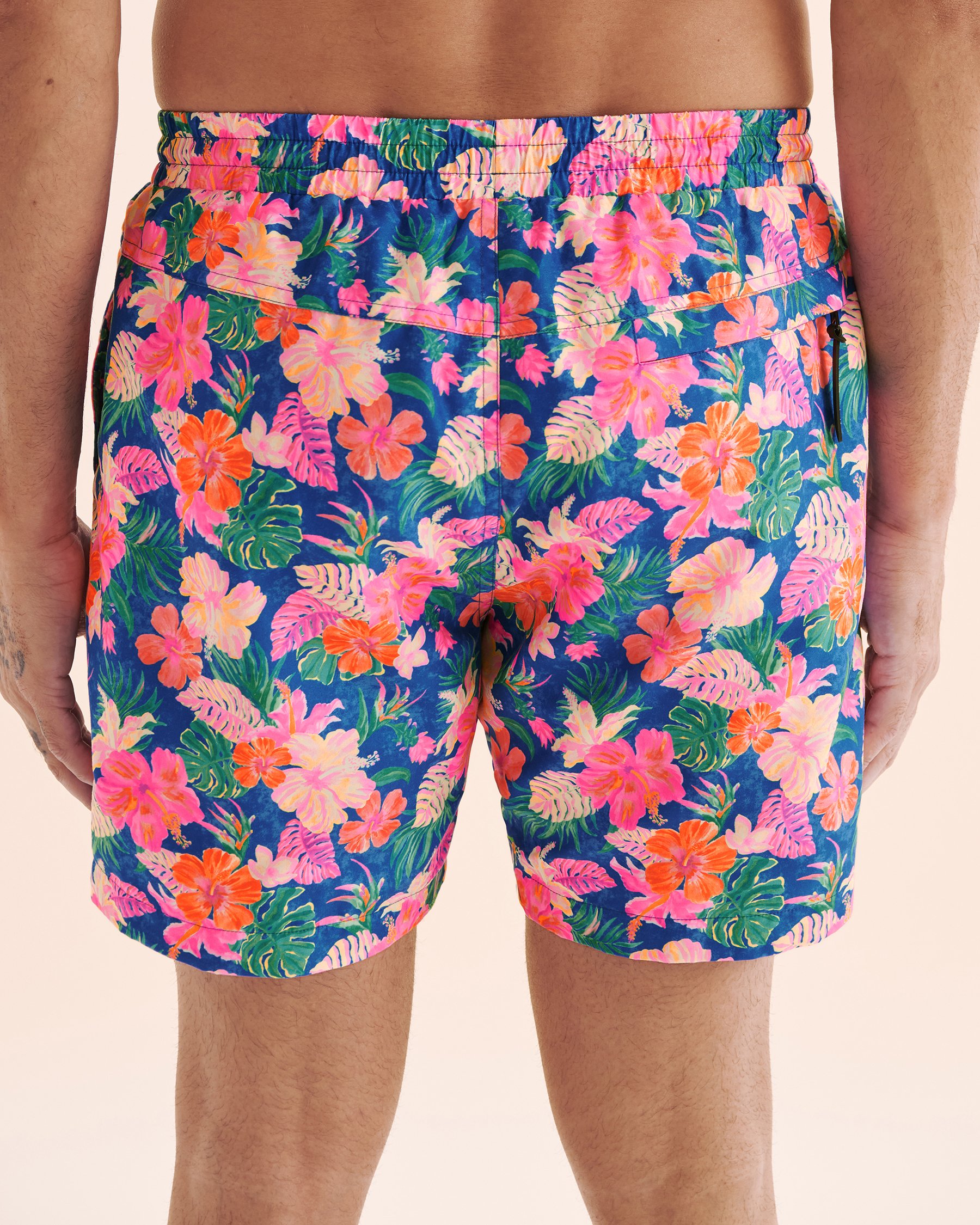 KULANI KINIS Electric Palms Volley Swimsuit Blue TRUNK110ELPA - View9