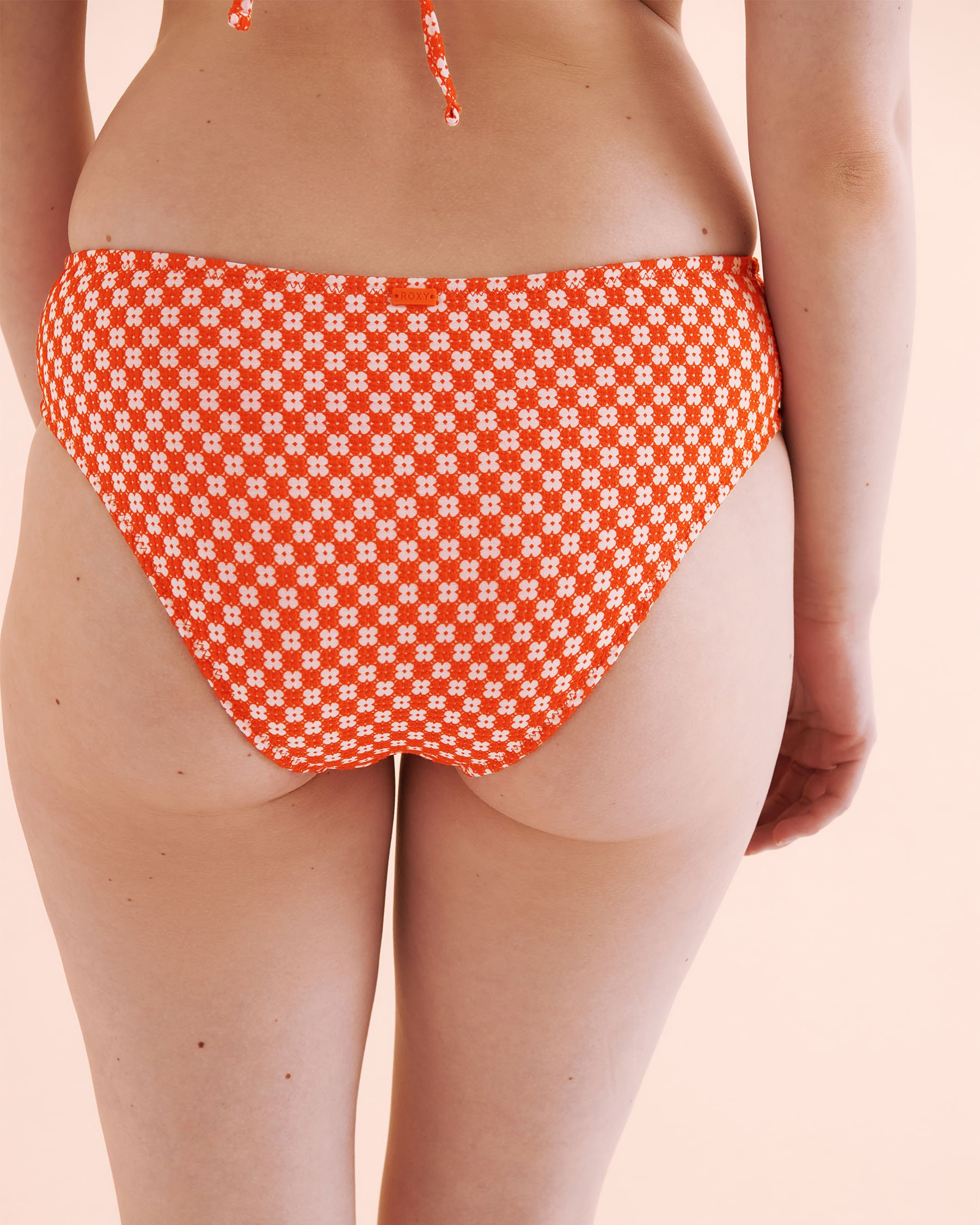 ROXY Bas de bikini taille mi-haute rétro Flower Power Rouge 434002955 - Voir5