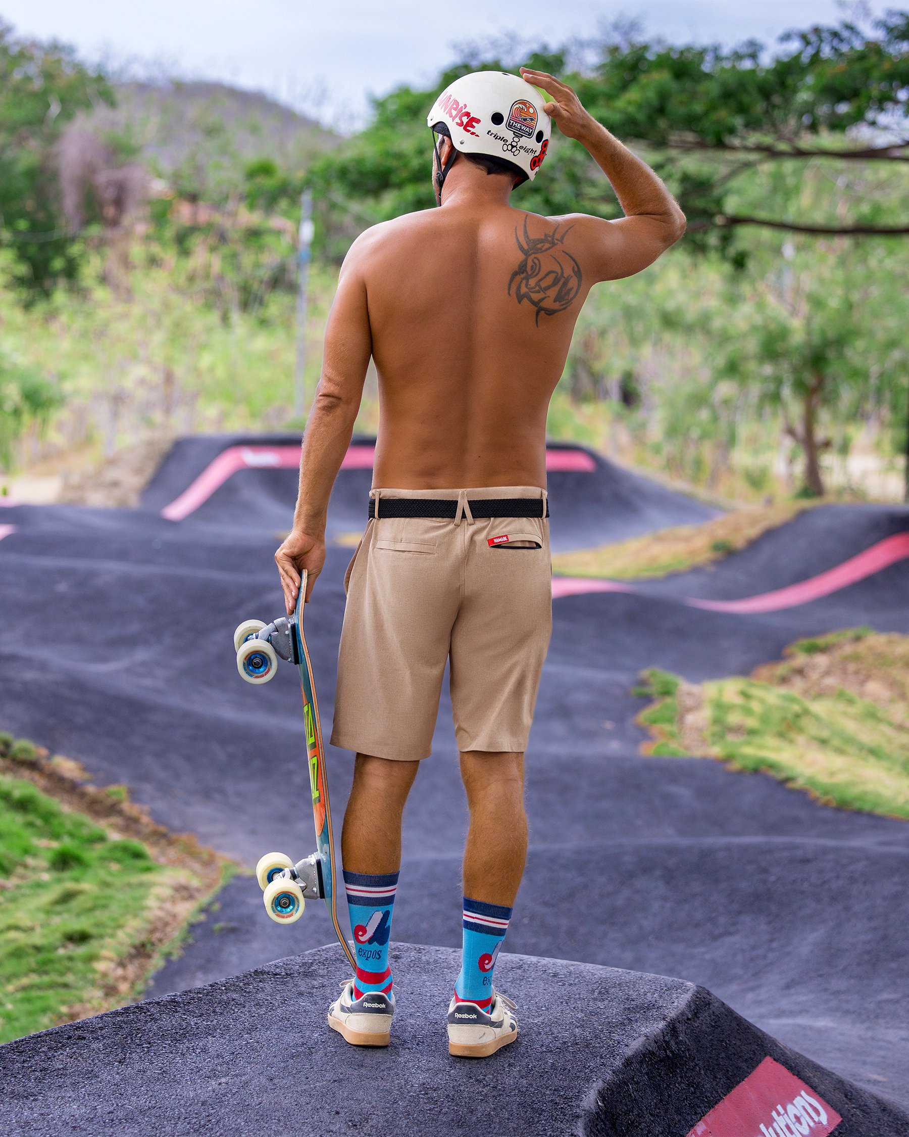 HAMABE Hybrid Shorts Light Khaki 03100038 - View3