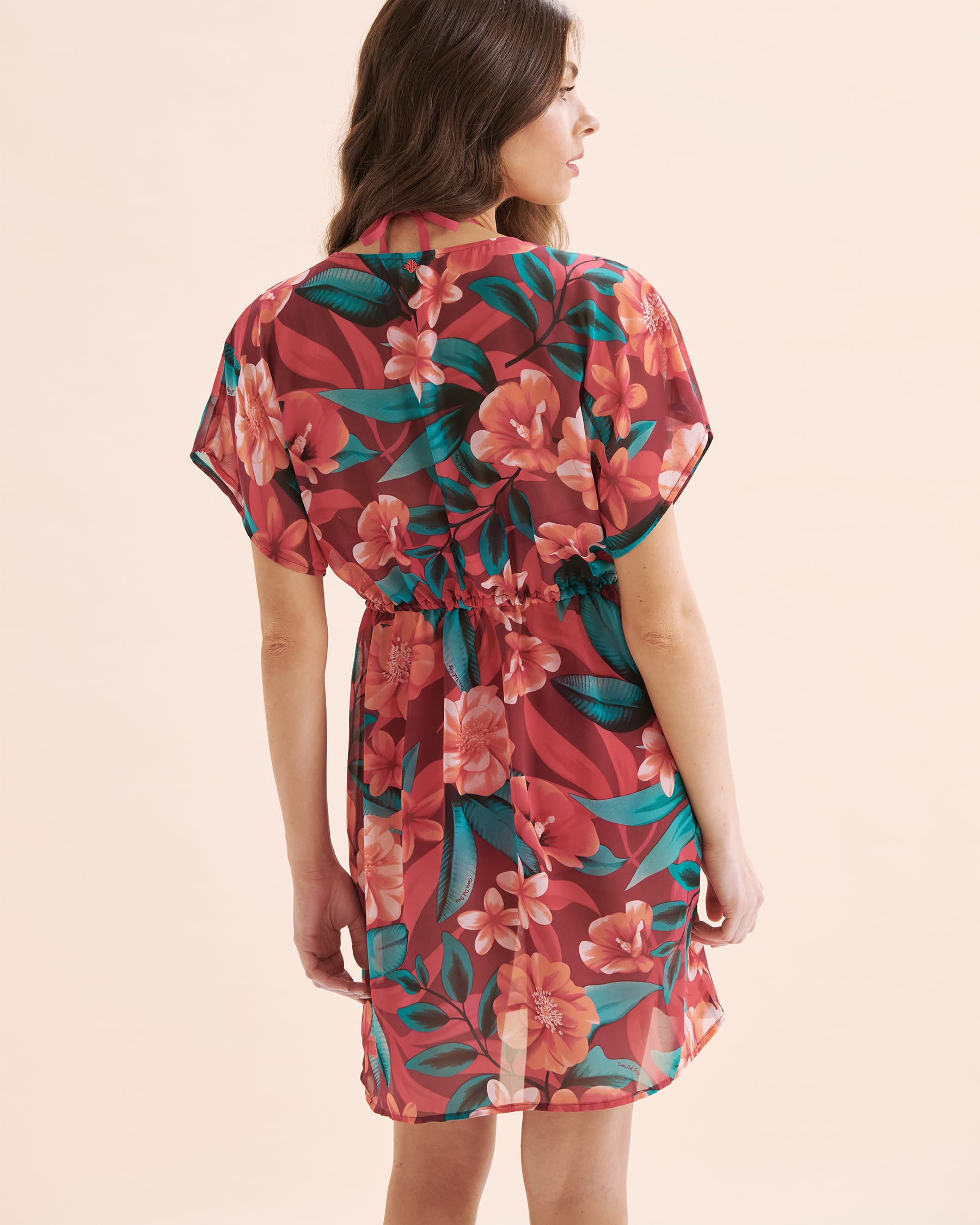 COSTA DEL REY Kimono en mousseline Floral rose 02400054 - Voir6