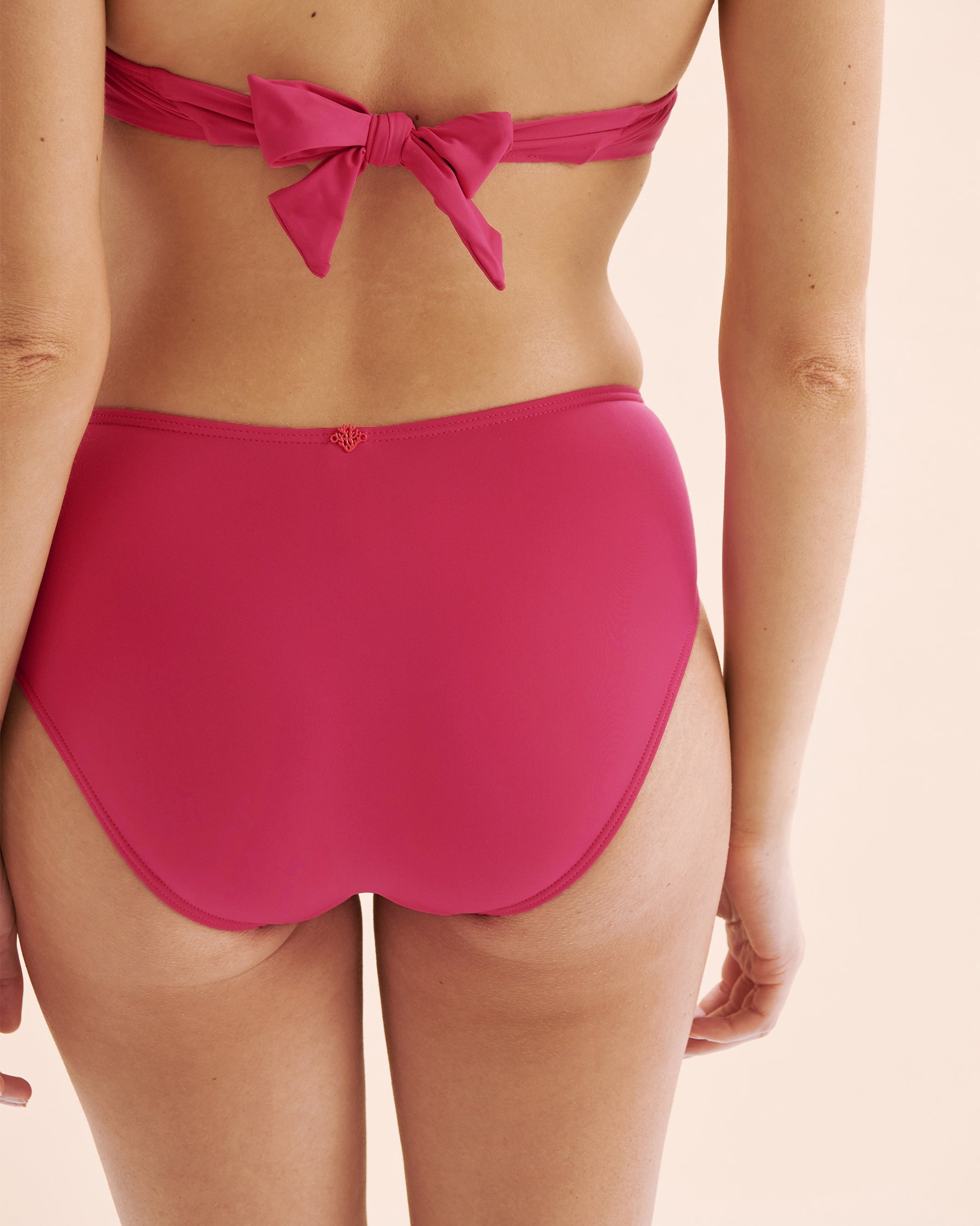 COSTA DEL REY Bas de bikini taille mi-haute Rose Cerise 01300436 - Voir5