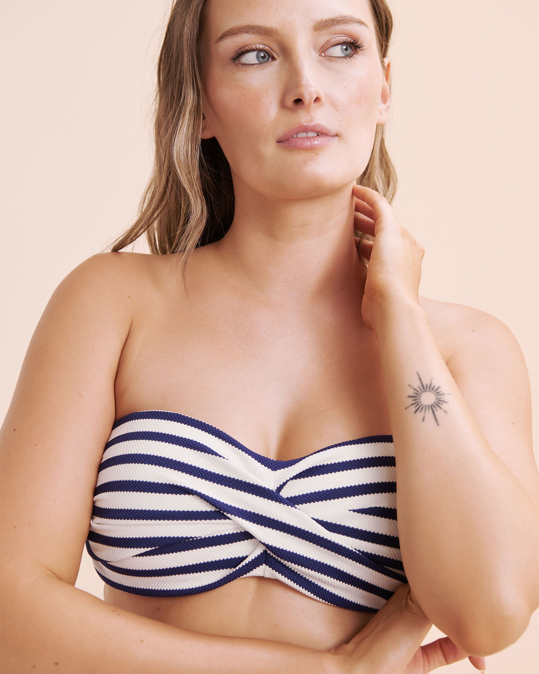 SKYE Haut de bikini bandeau Nautik Clara Noir et blanc SK786209 - Voir5