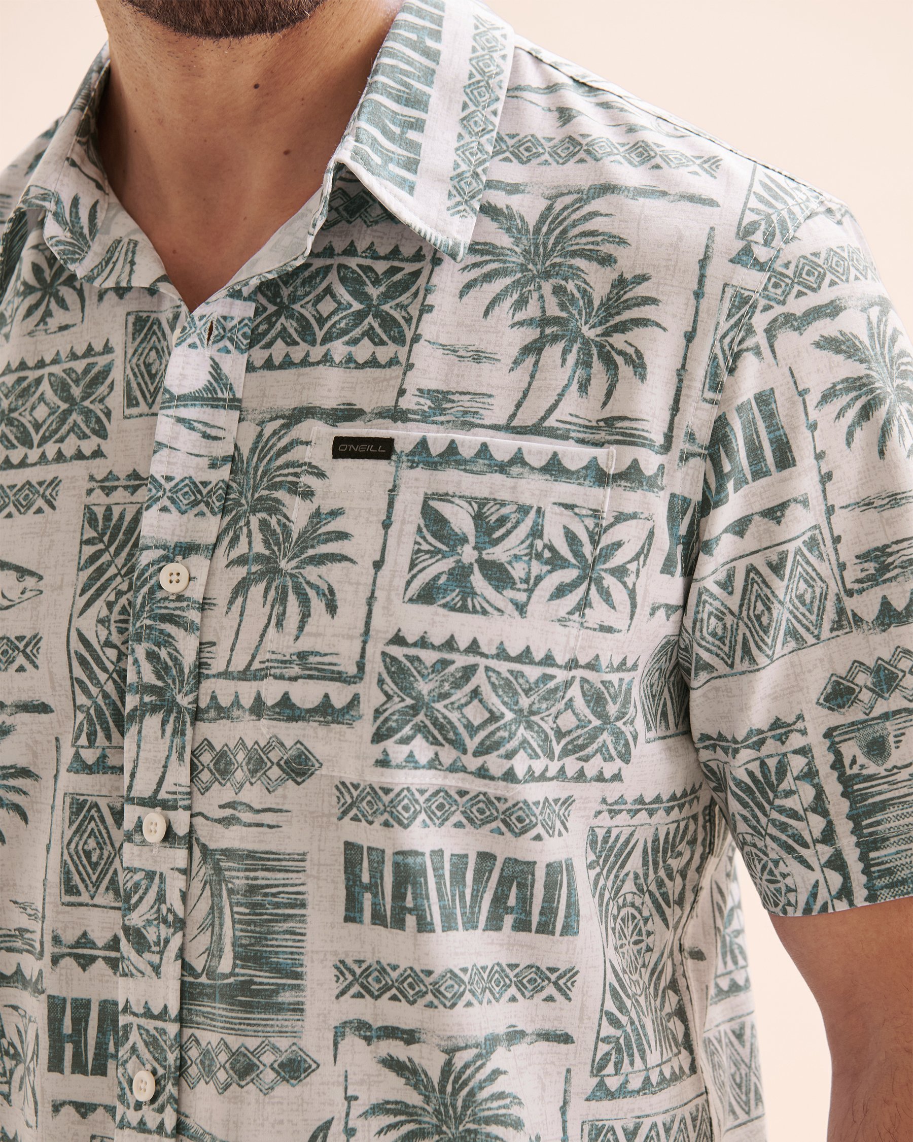 O'NEILL Chemise hawaïenne à manches courtes Trvlr Upf Traverse Blanc SP5104104 - View3