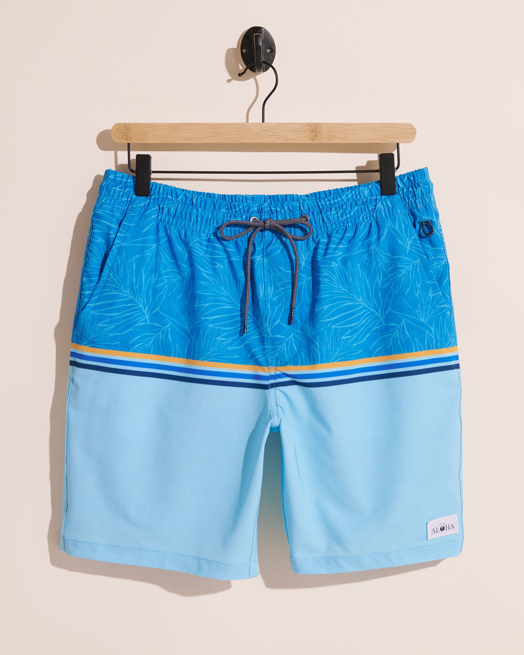 LUCKY ALOHA Peak Mesh Liner Volley Swimsuit Blue PEK1477 - View1