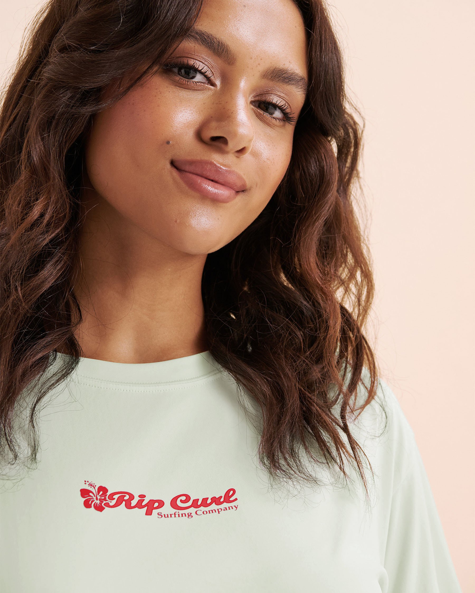 RIP CURL Rashguard à manches courtes Aloha Keepsakes Bleu Aqua 18VWRV - Voir3