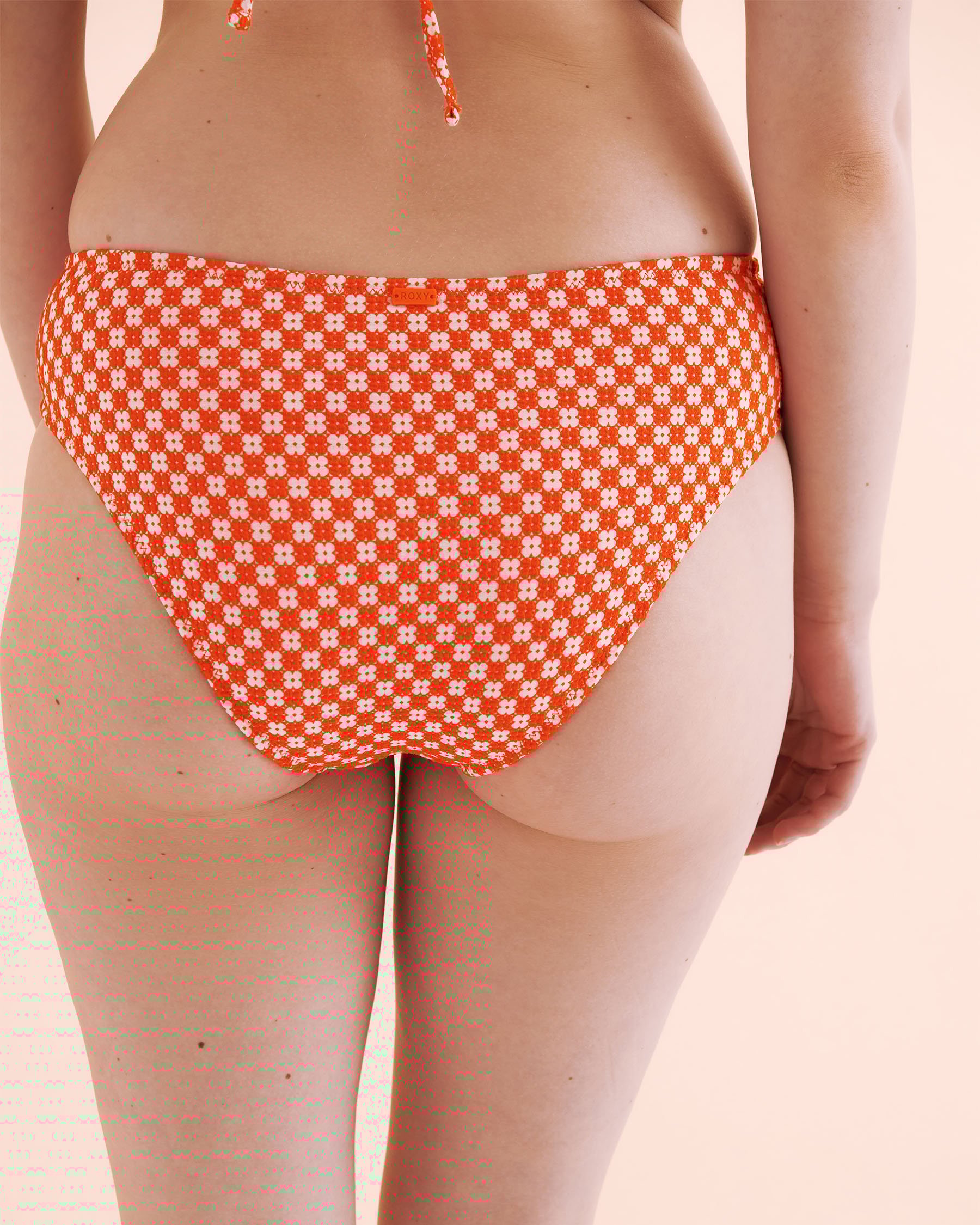 ROXY Bas de bikini taille mi-haute rétro Flower Power Rouge 434002955 - Voir5