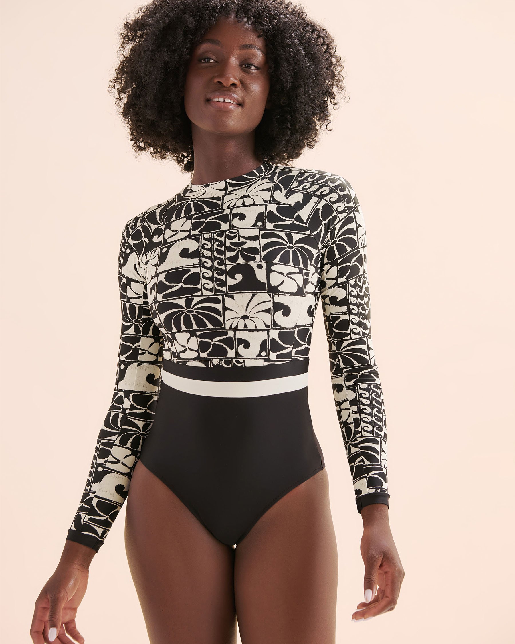 RIP CURL AOTS-TY Williams UPF One-Piece Swimsuit Black 190WRV - View1