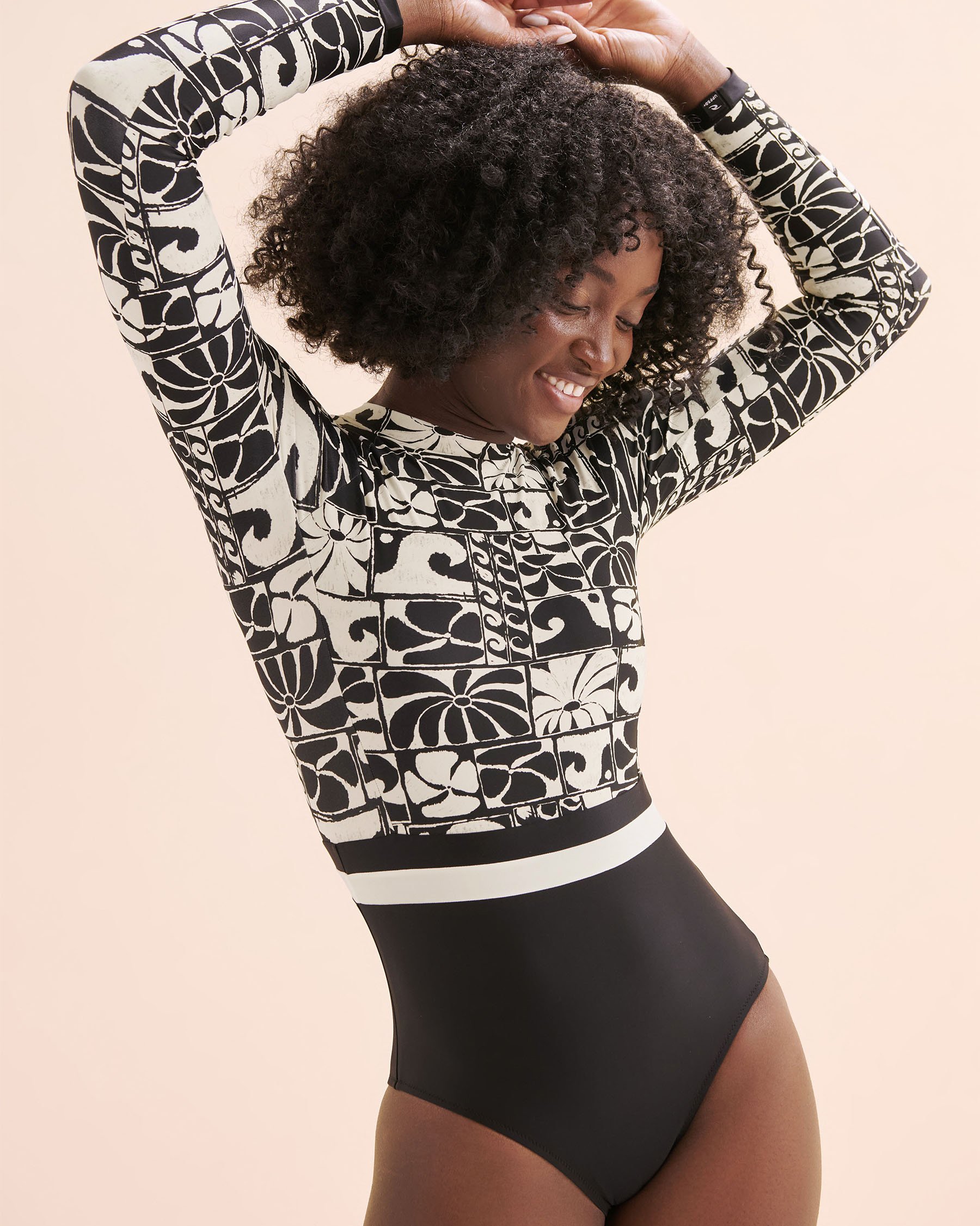 RIP CURL AOTS-TY Williams UPF One-Piece Swimsuit Black 190WRV - View5