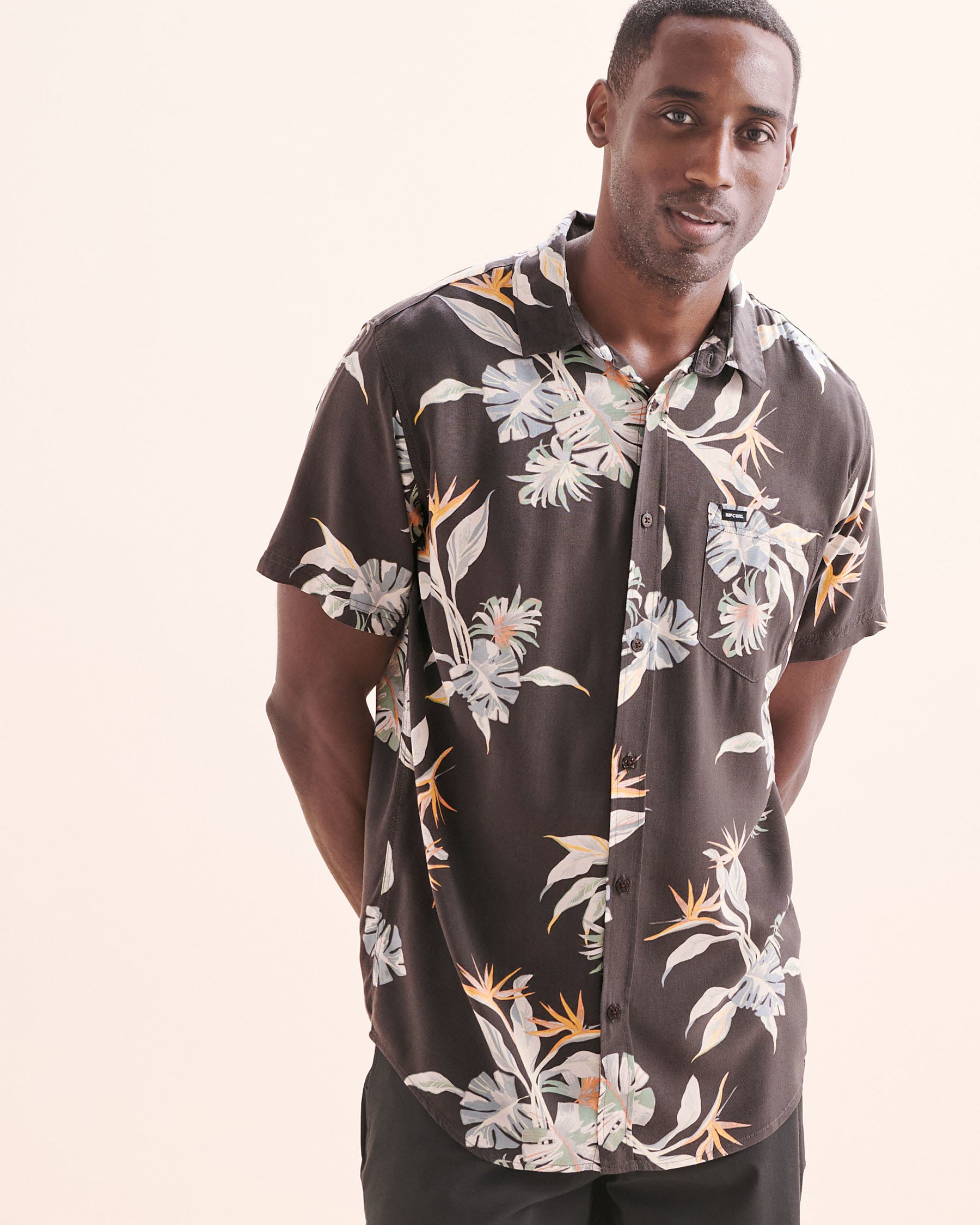 RIP CURL Chemise à manches courtes Fun Times Noir 05HMSH - Voir1