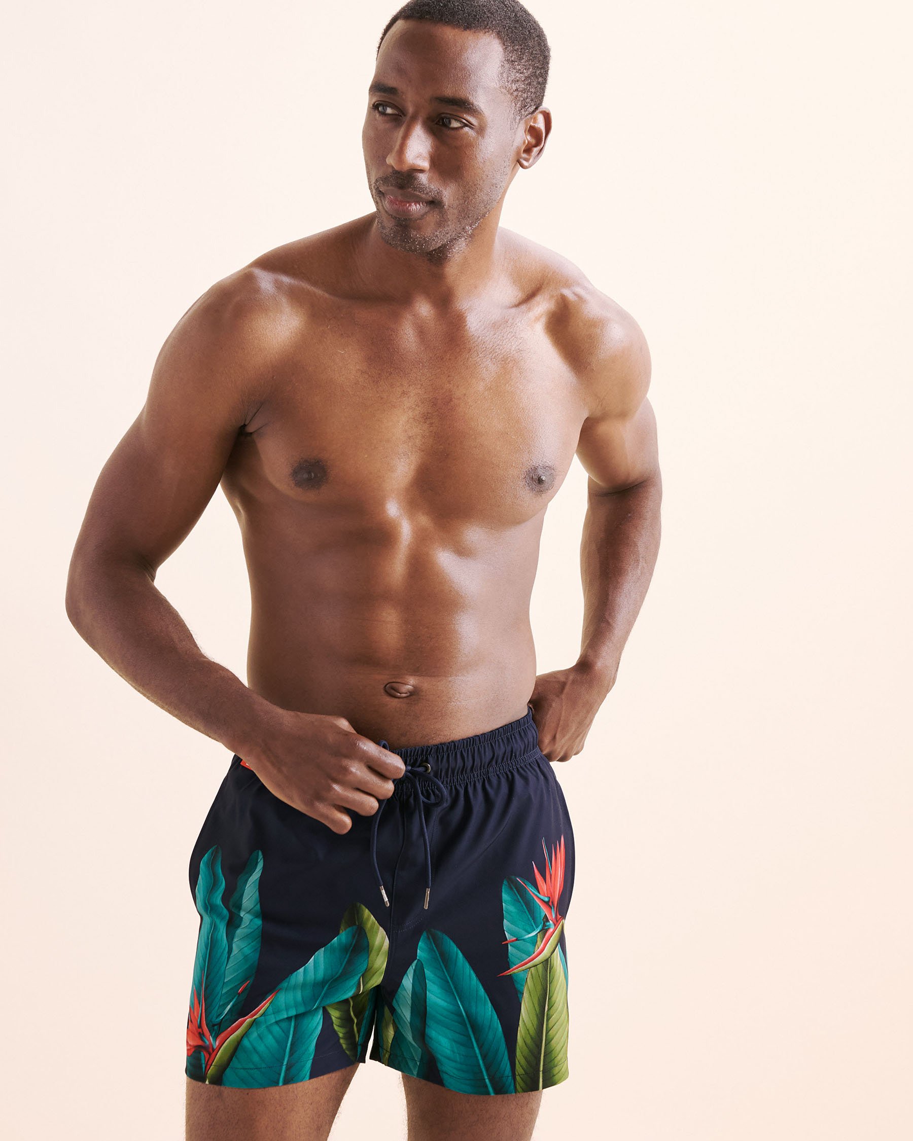 HAMABE Maillot volley à doublure confort Bleu maritime 03100055 - View4