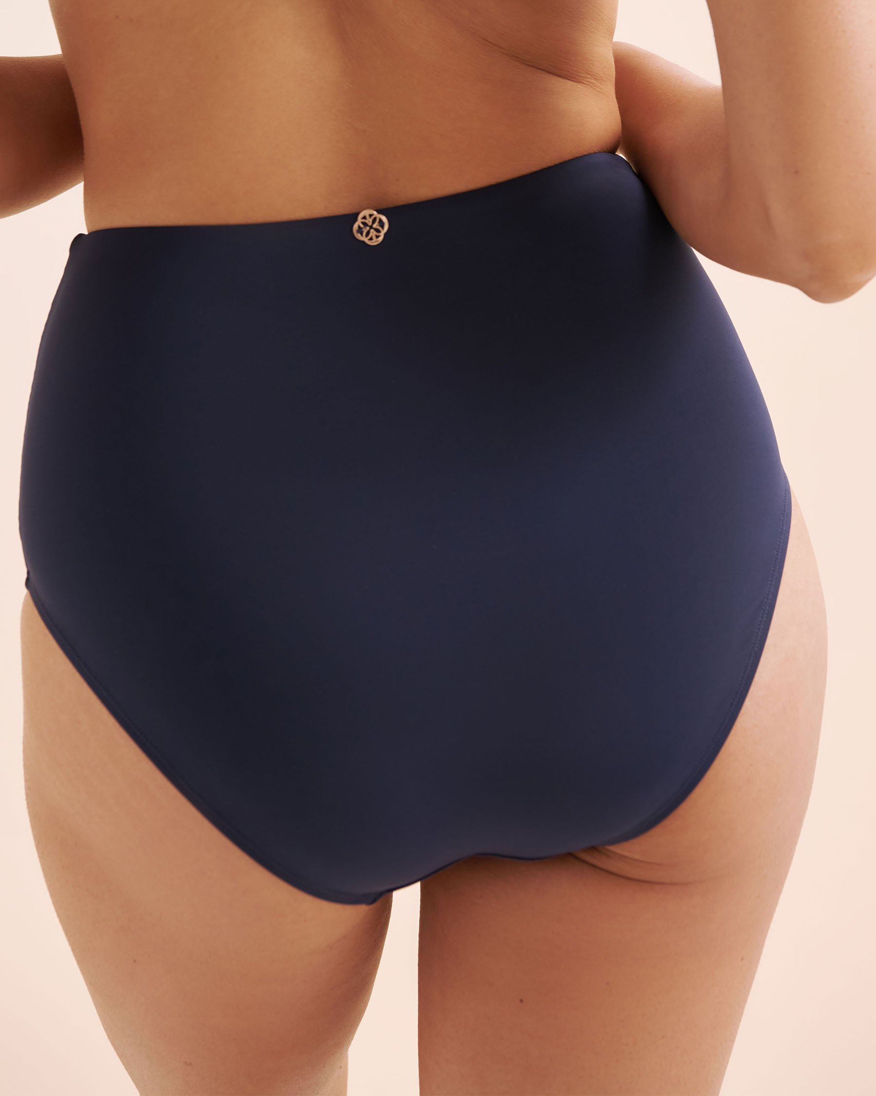 TURQUOISE COUTURE High Rise Bikini Bottom Navy Blue 01300466 - View2