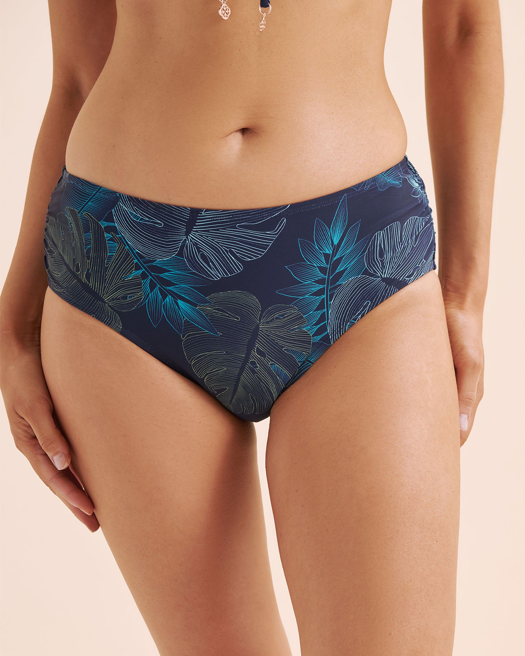TURQUOISE COUTURE Mid Rise Bikini Bottom Navy Blue 01300465 - View4