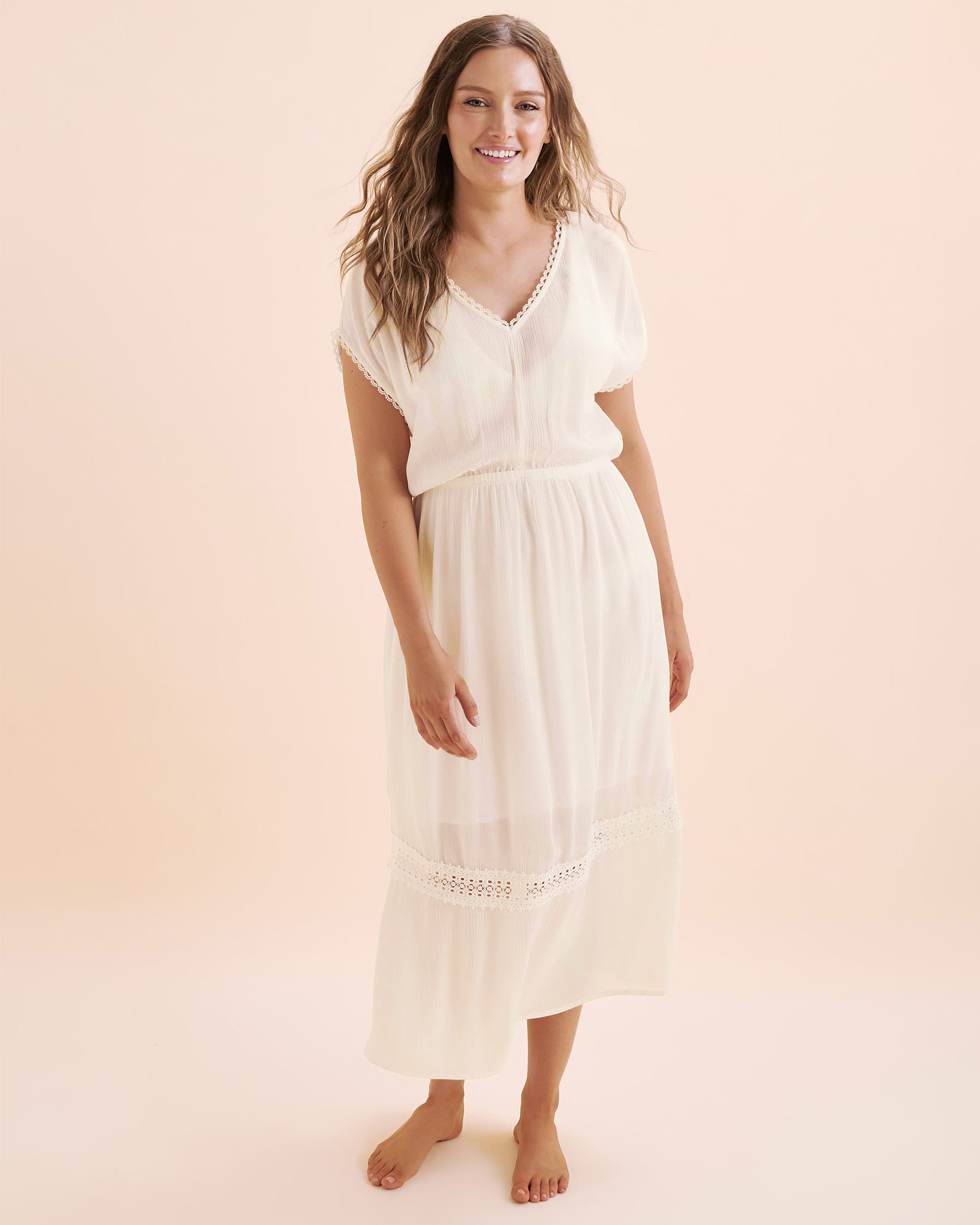 OFF THE BEACH Robe longue Blanc 02300164 - View4
