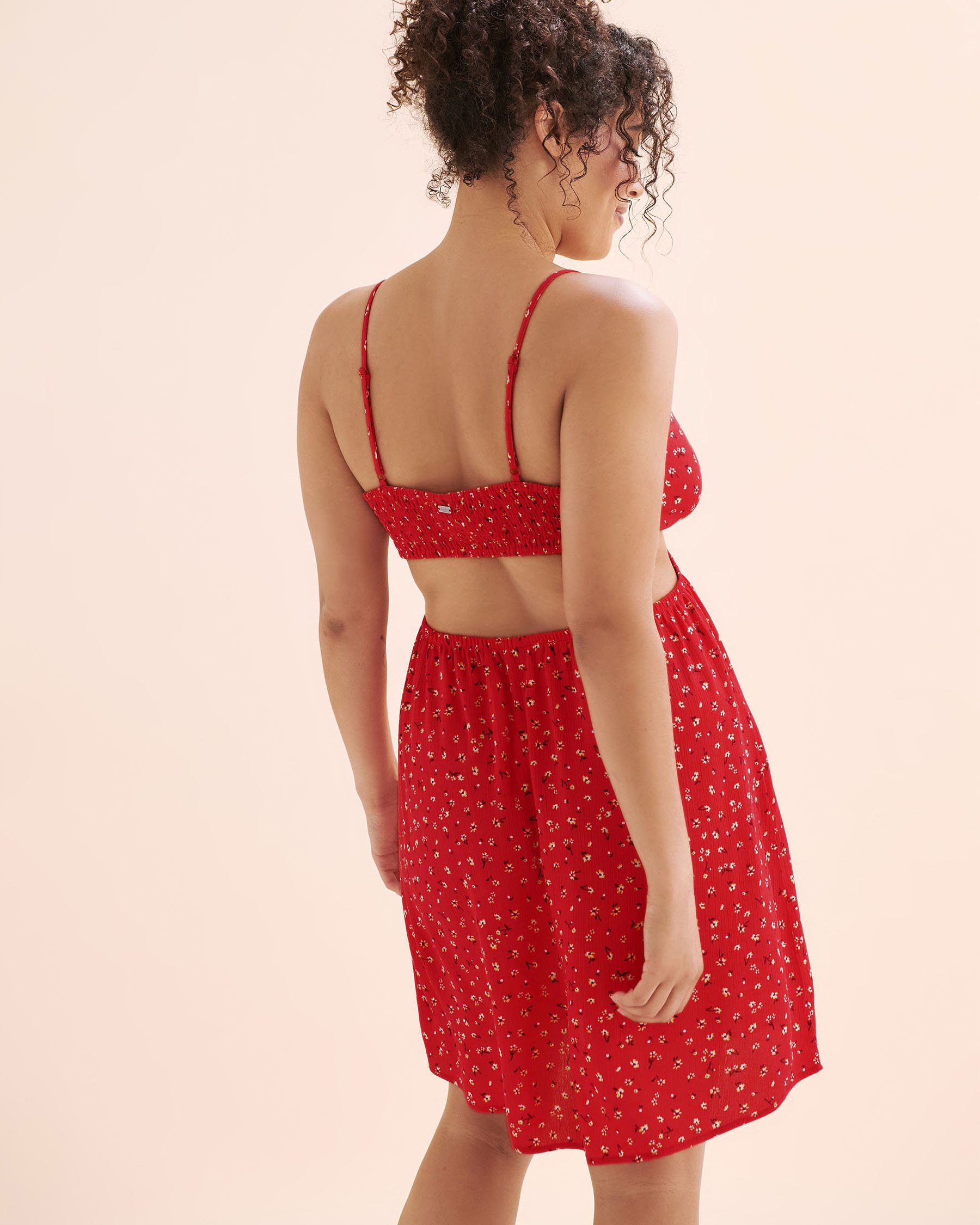 TROPIK Robe courte fleuri Fleurs rouges 02300165 - View2