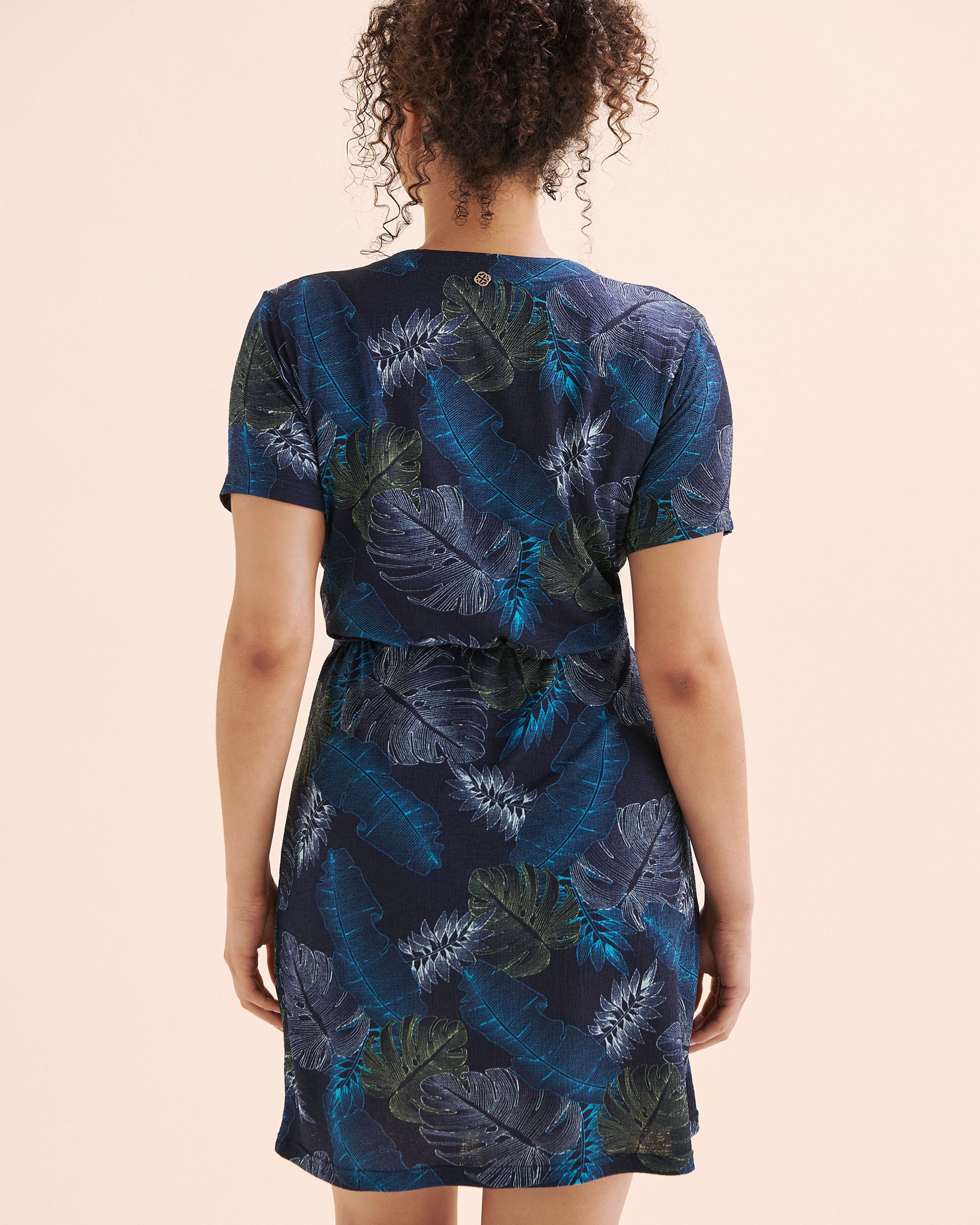 TURQUOISE COUTURE Robe portefeuille Bleu marin 02300167 - Voir6