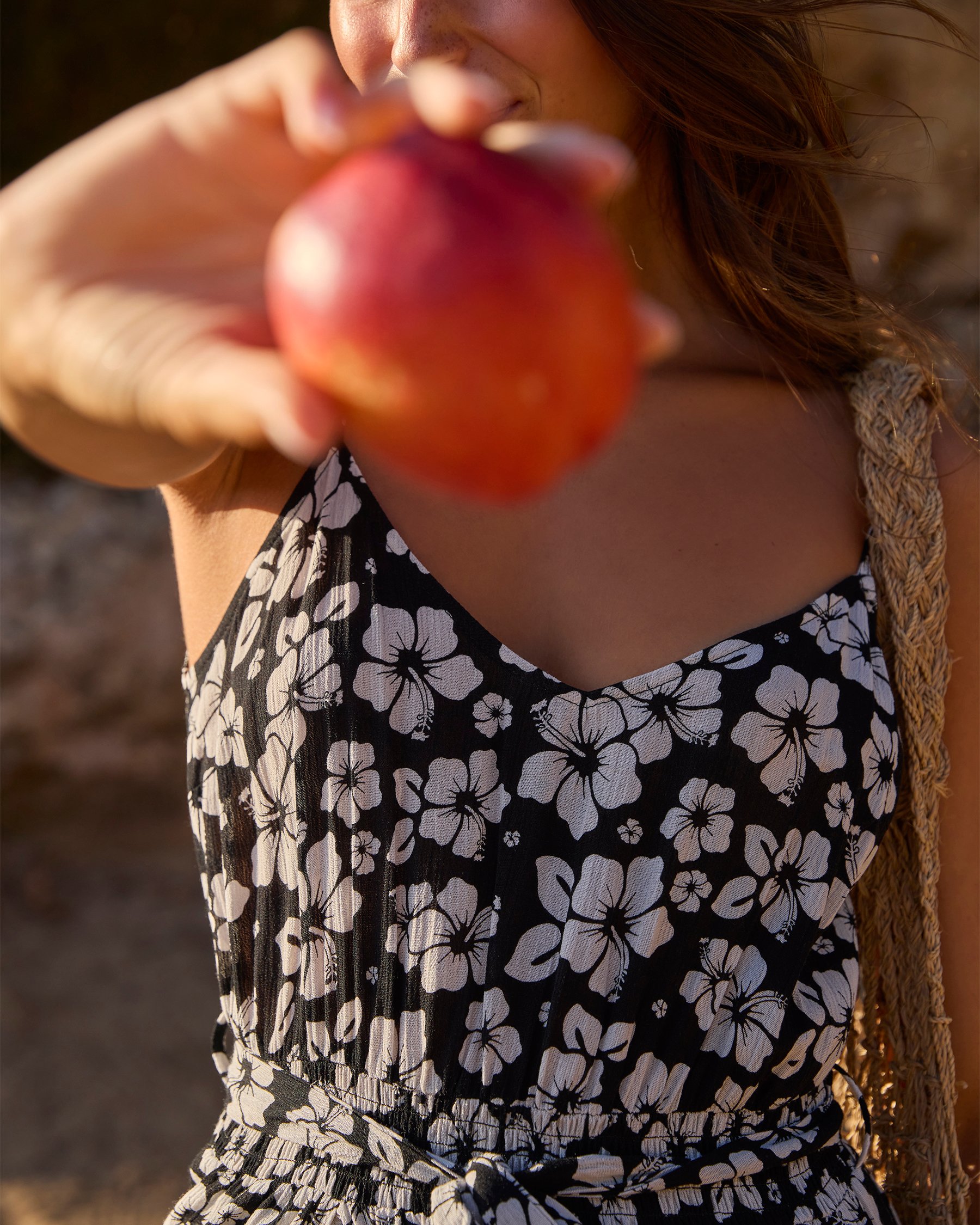 TROPIK Robe longue en gaze Noir et blanc 02300172 - Voir3