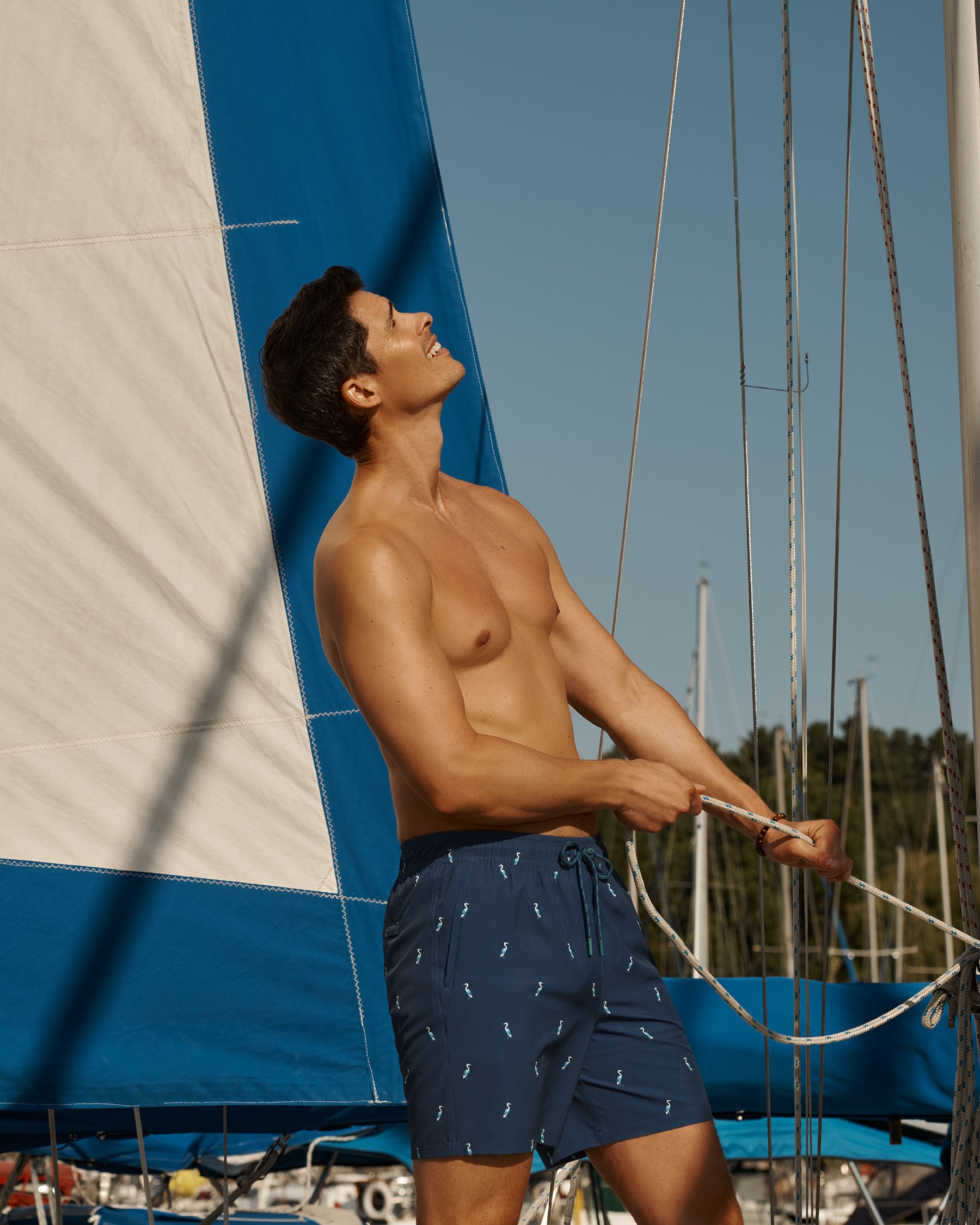 SHORELINE SEVEN Long Liner Volley Swimsuit Poseidon blue 03100058 - View1